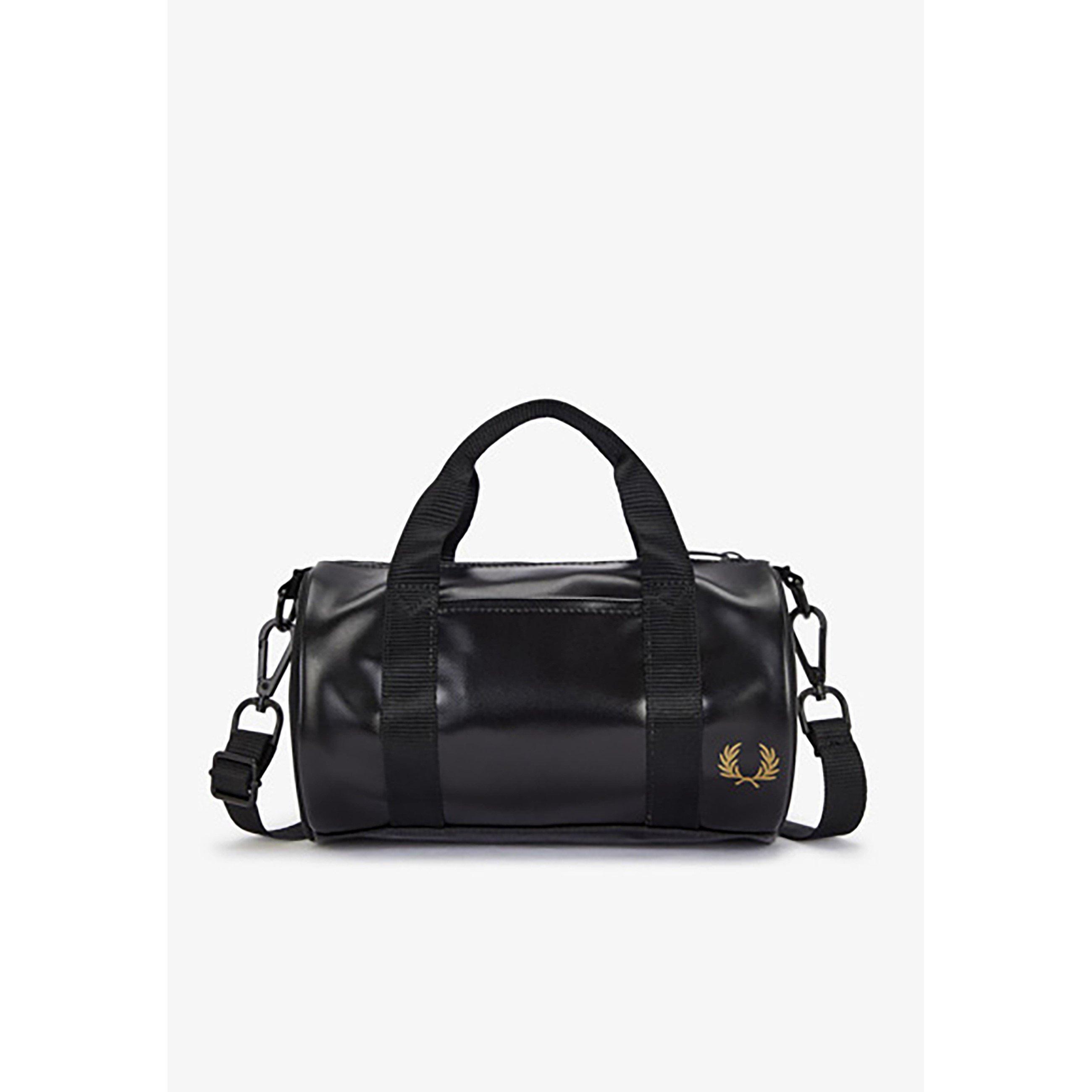 Fred Perry Men's Mini Barrel Bag - Blk/Gld 774