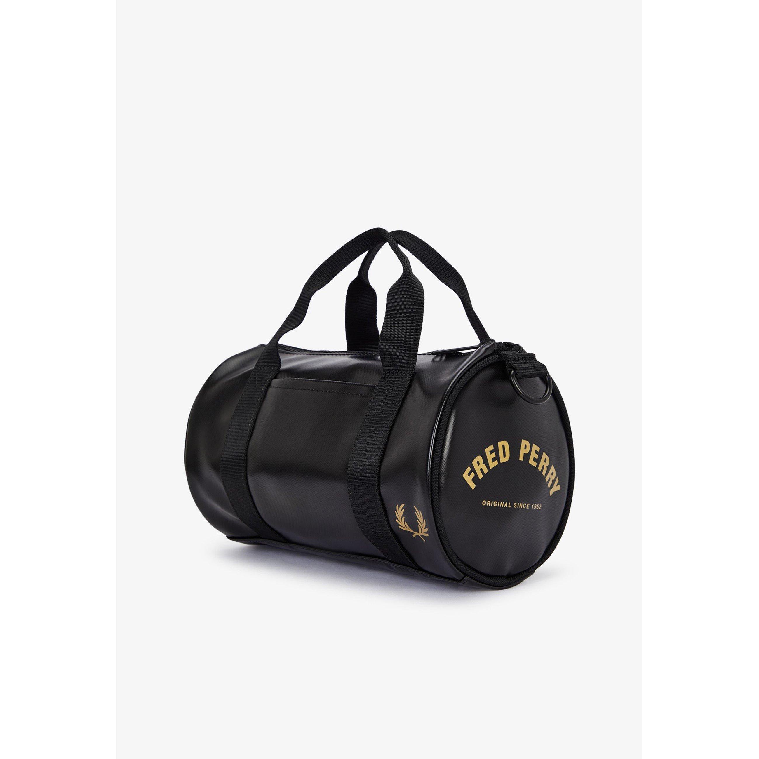 Blk/Gld 774 - Fred Perry - Mini Barrel Holdall - 2