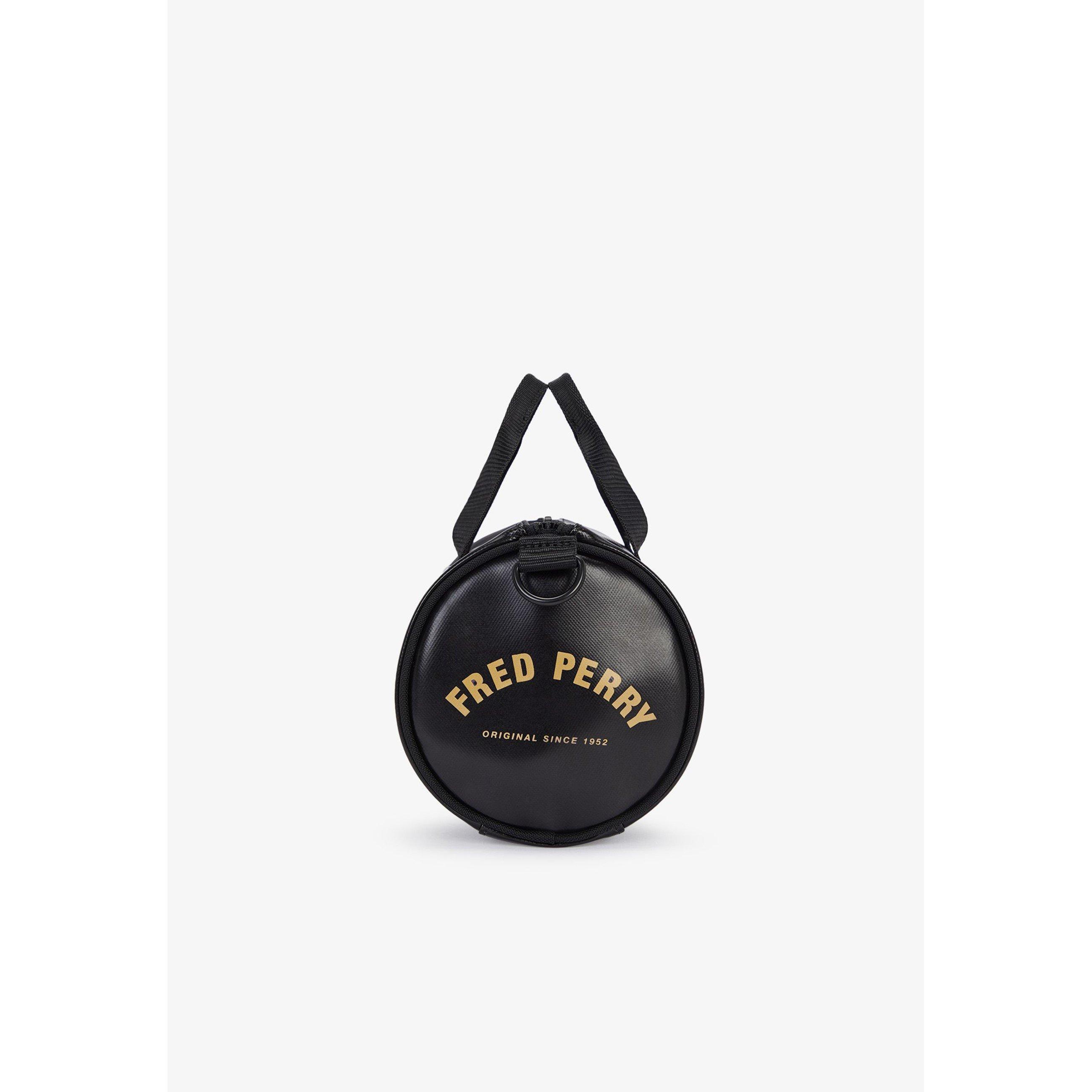 Blk/Gld 774 - Fred Perry - Mini Barrel Holdall - 3
