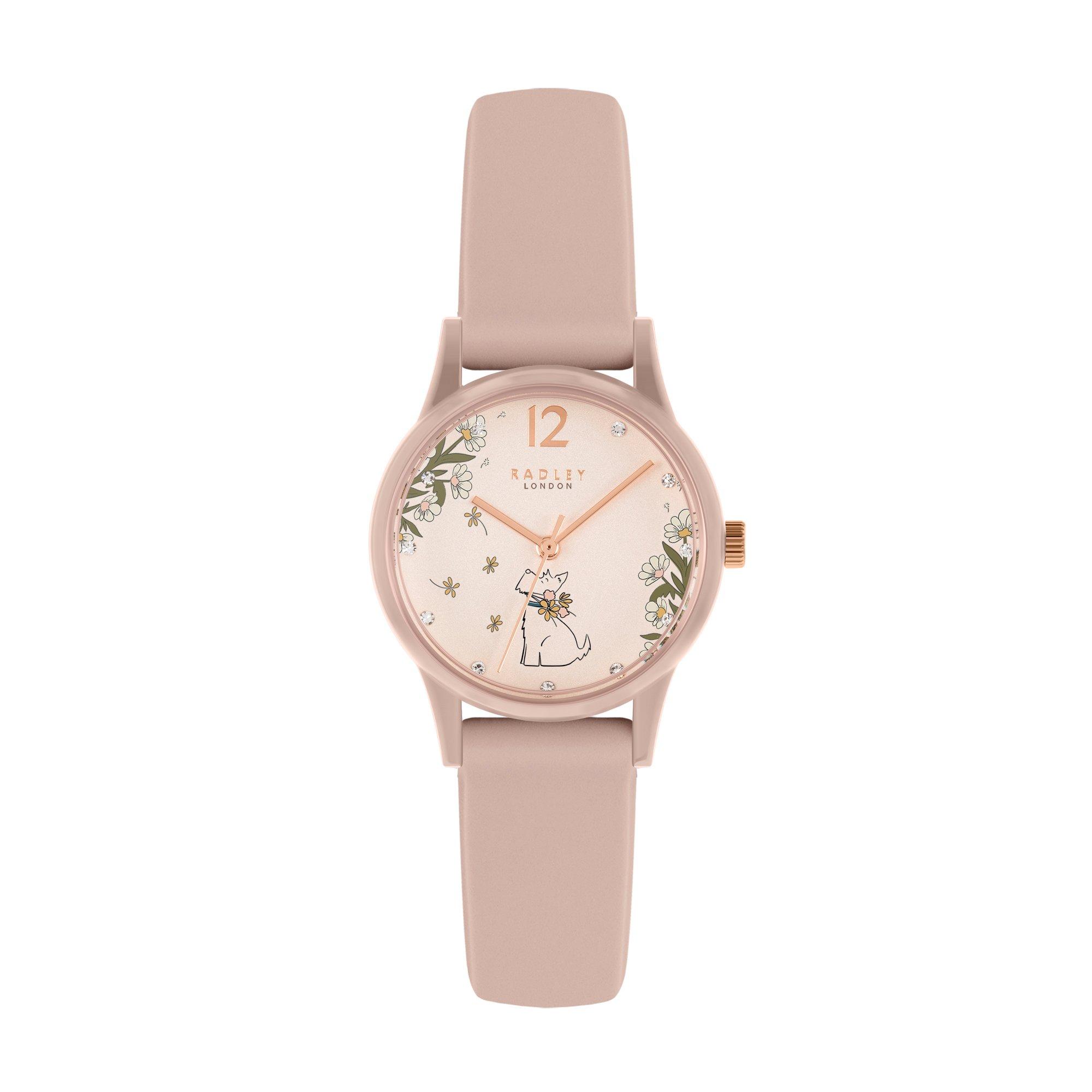 Radley Women's Pink Floral Dial Watch - Cobweb