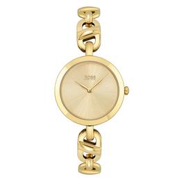 Boss Ladies BOSS Chain Gold IP Chain Link Watch