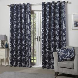 Emma Barclay Butterfly Floral Lined Eyelet Jacquard Curtains