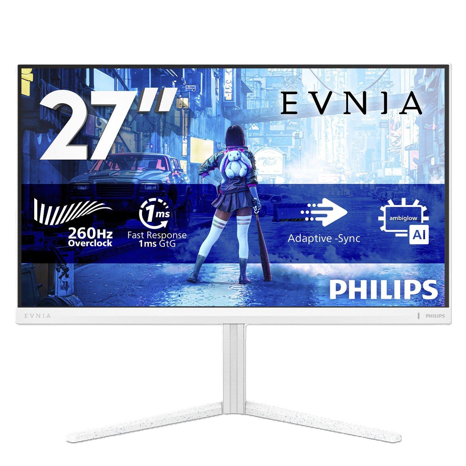 Black - Philips - Philips Evnia 27M2N5201P 27 Inch Fast IPS FHD 240Hz (260Hz OC) Amibiglow Gaming monitor - 1