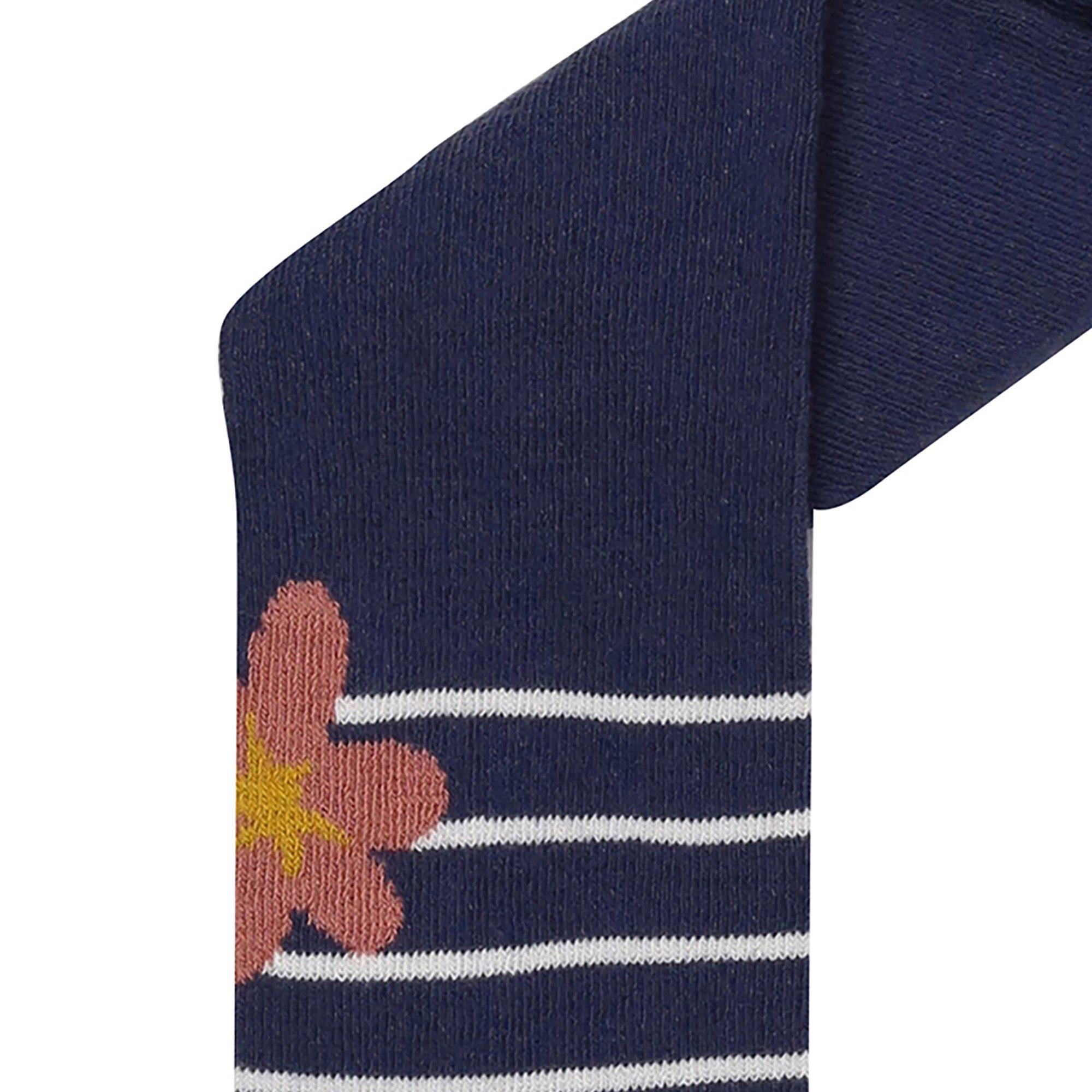 Blue - Lilly and Sid - Laser Flower Star Patterned Tights - 2