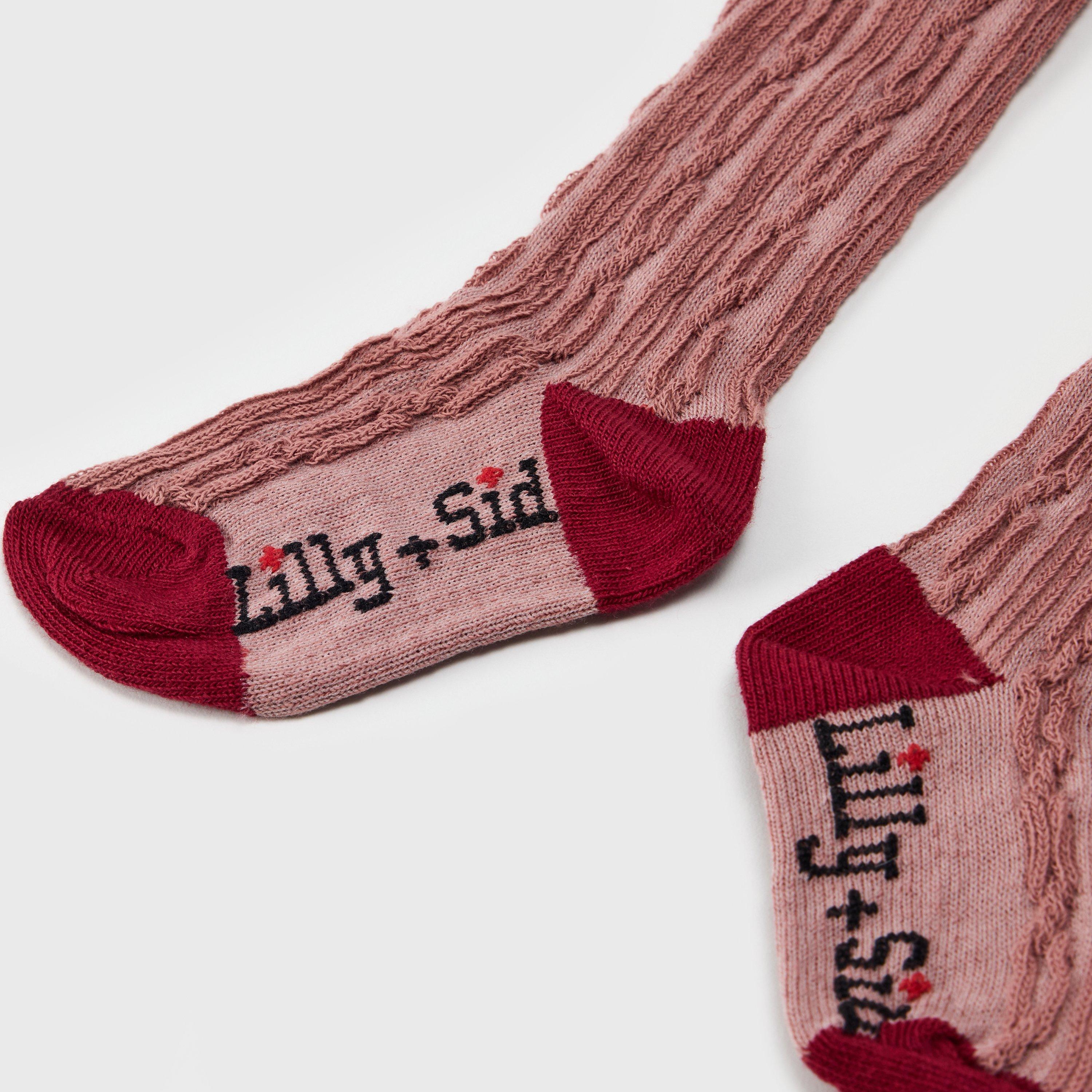 Pink - Lilly and Sid - Opaque Tights - 2
