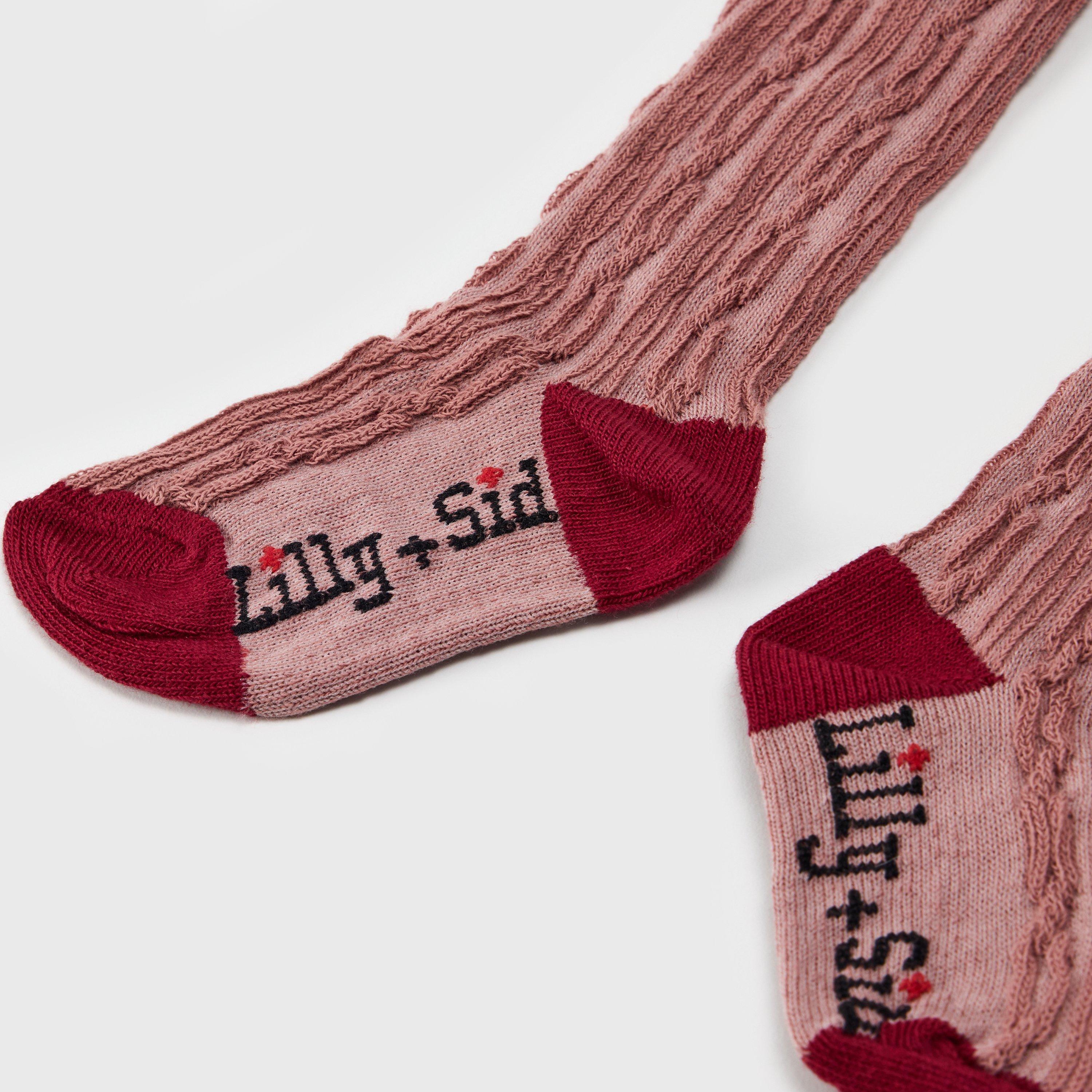 Pink - Lilly and Sid - Opaque Tights - 2