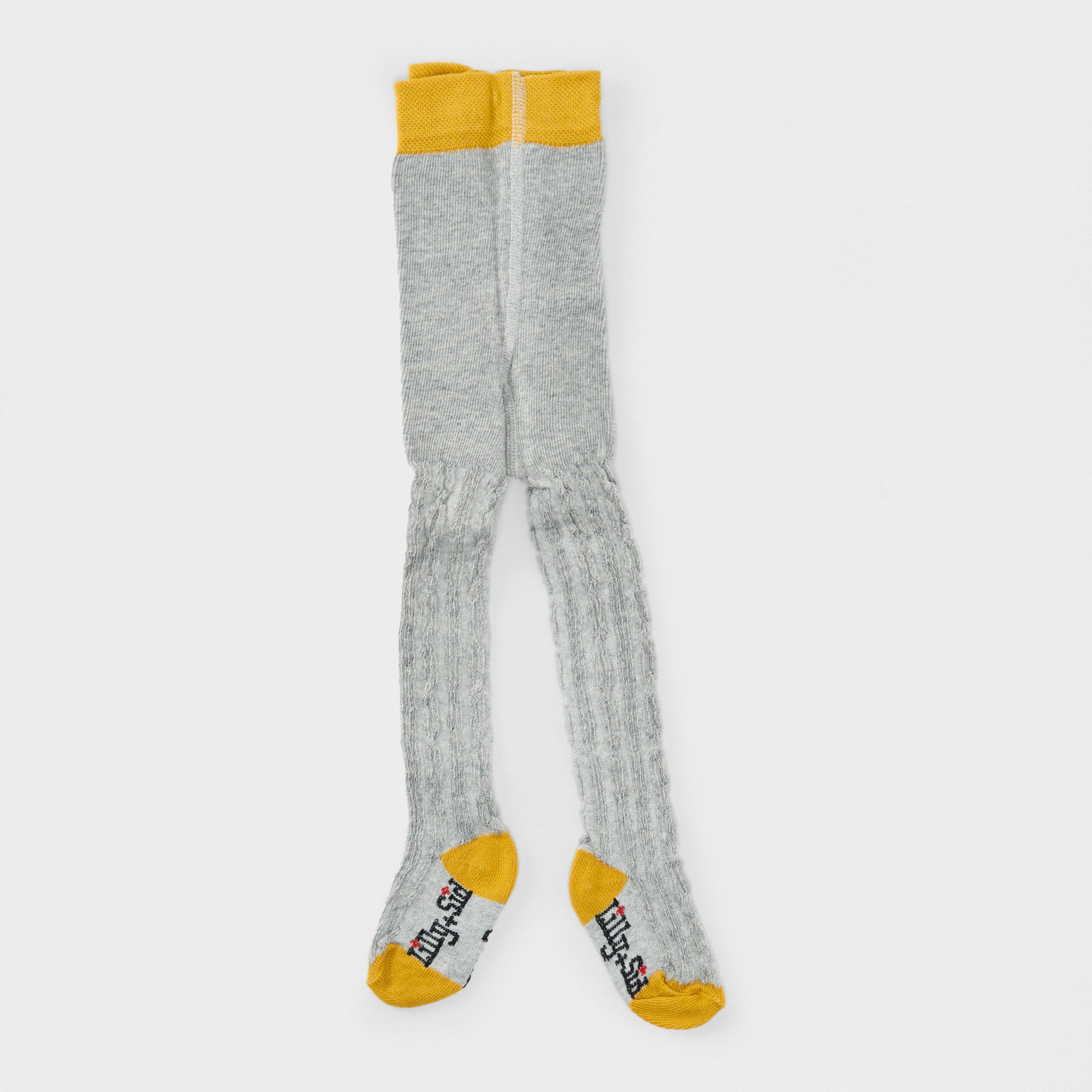 Lilly And Sid  Kids' Opaque Tights - Grey - 0-6 Months