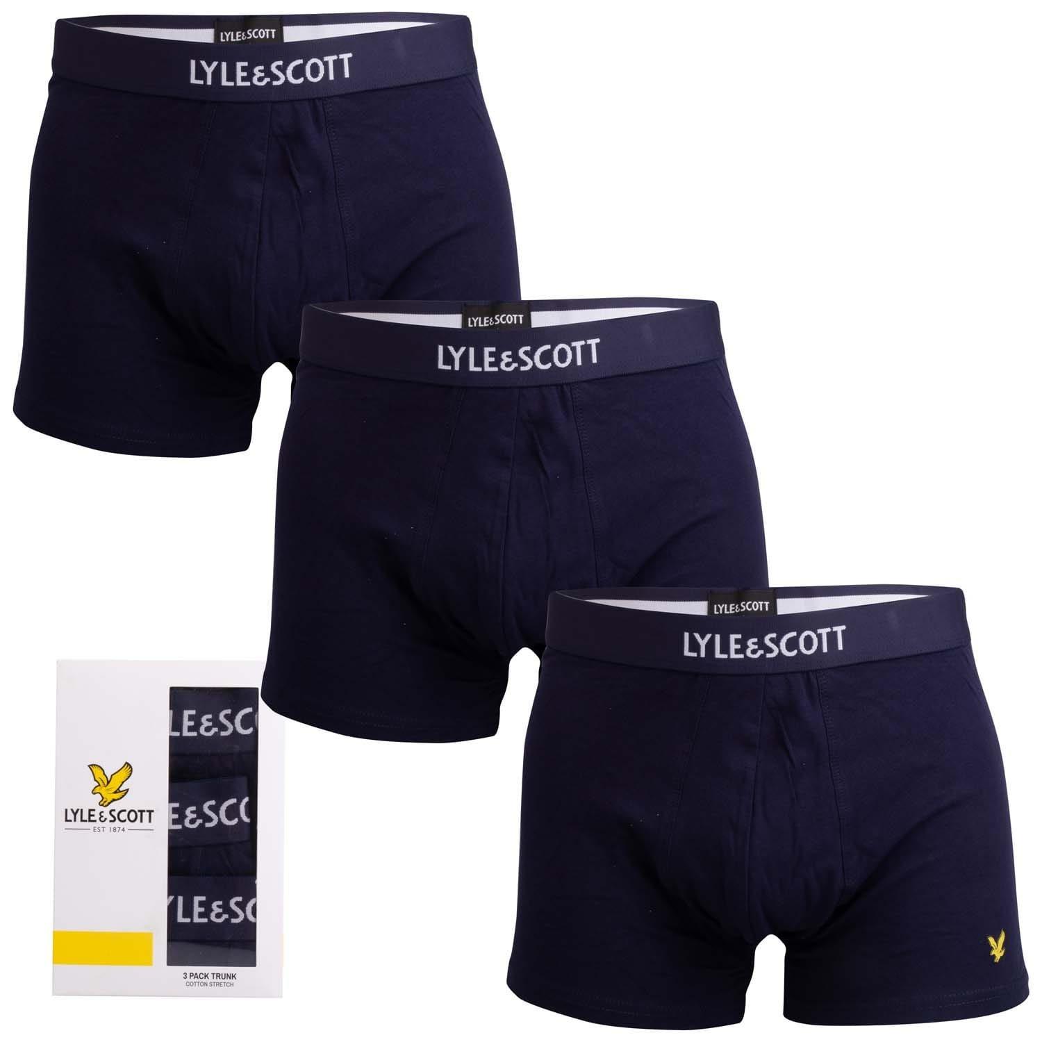 Navy - Lyle and Scott - Devon 3 Pack Boxer Shorts