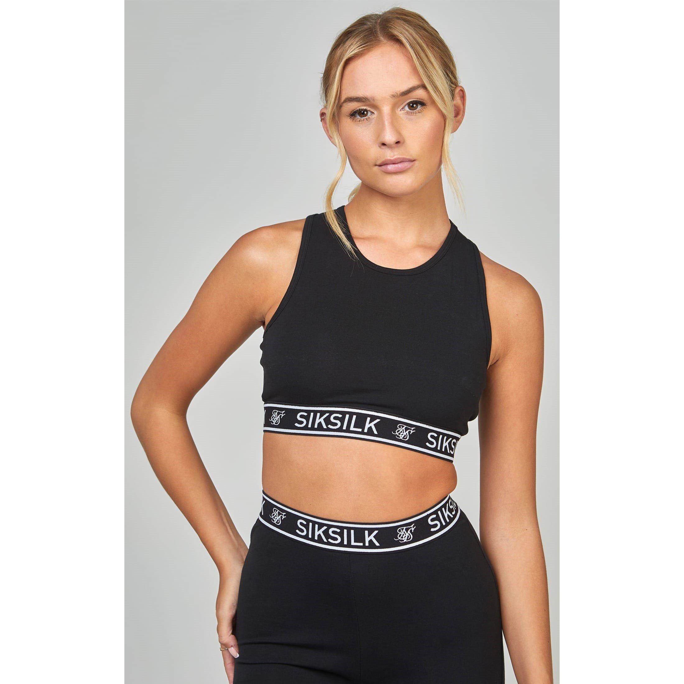Black - SikSilk - Essential Tape Bralette - 1