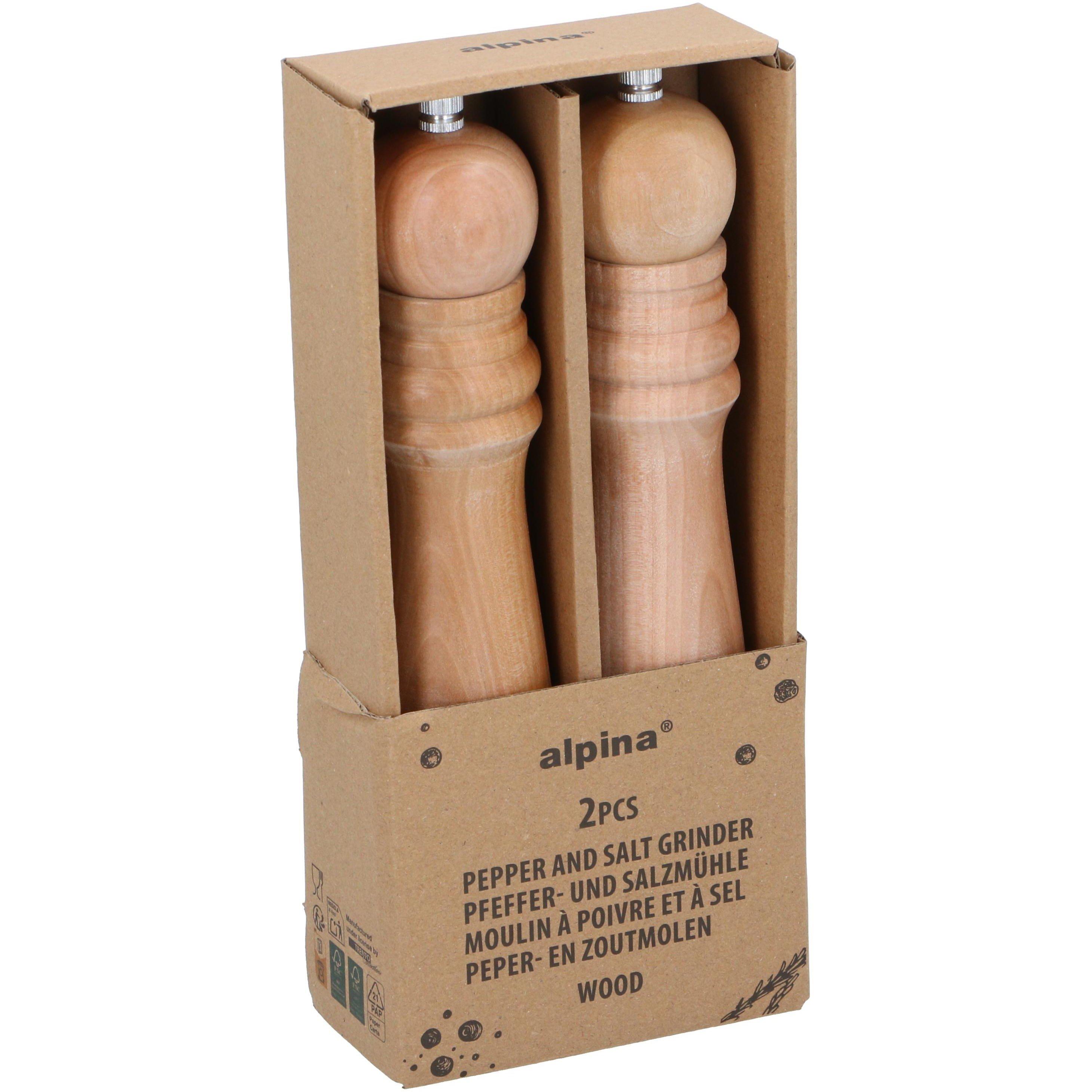 Brown - Alpina - ALPINA Pepper and Salt Grinder 25cm - 1
