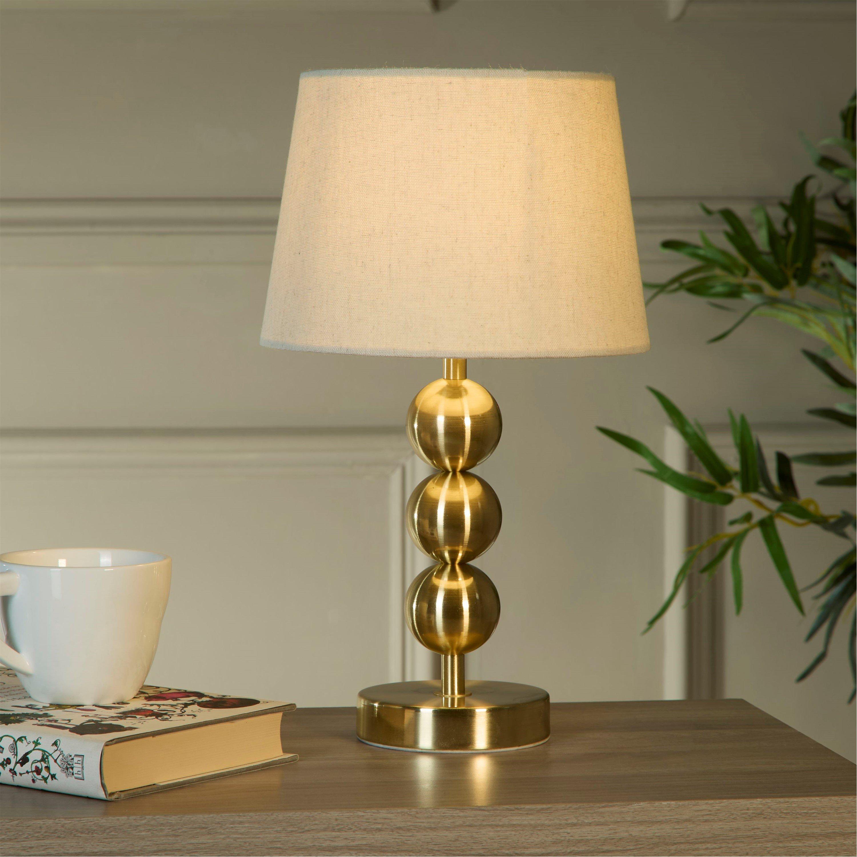 Gold - Lighting Collection - Golden Bobbin Table Lamp - 1