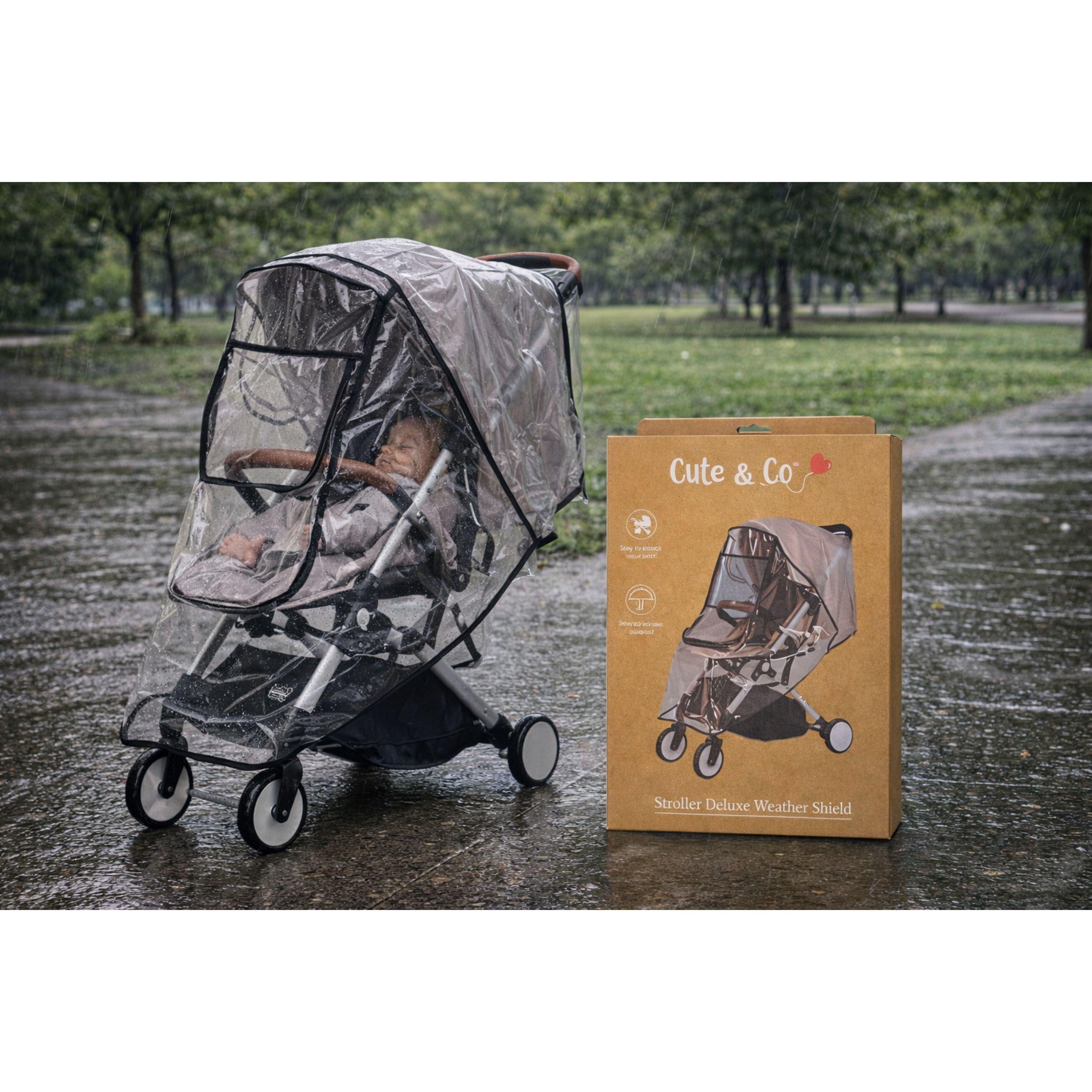 Cute And Co  Newborn Cute & Co Baby Stroller/ Pram Deluxe Weather Shield - Clear