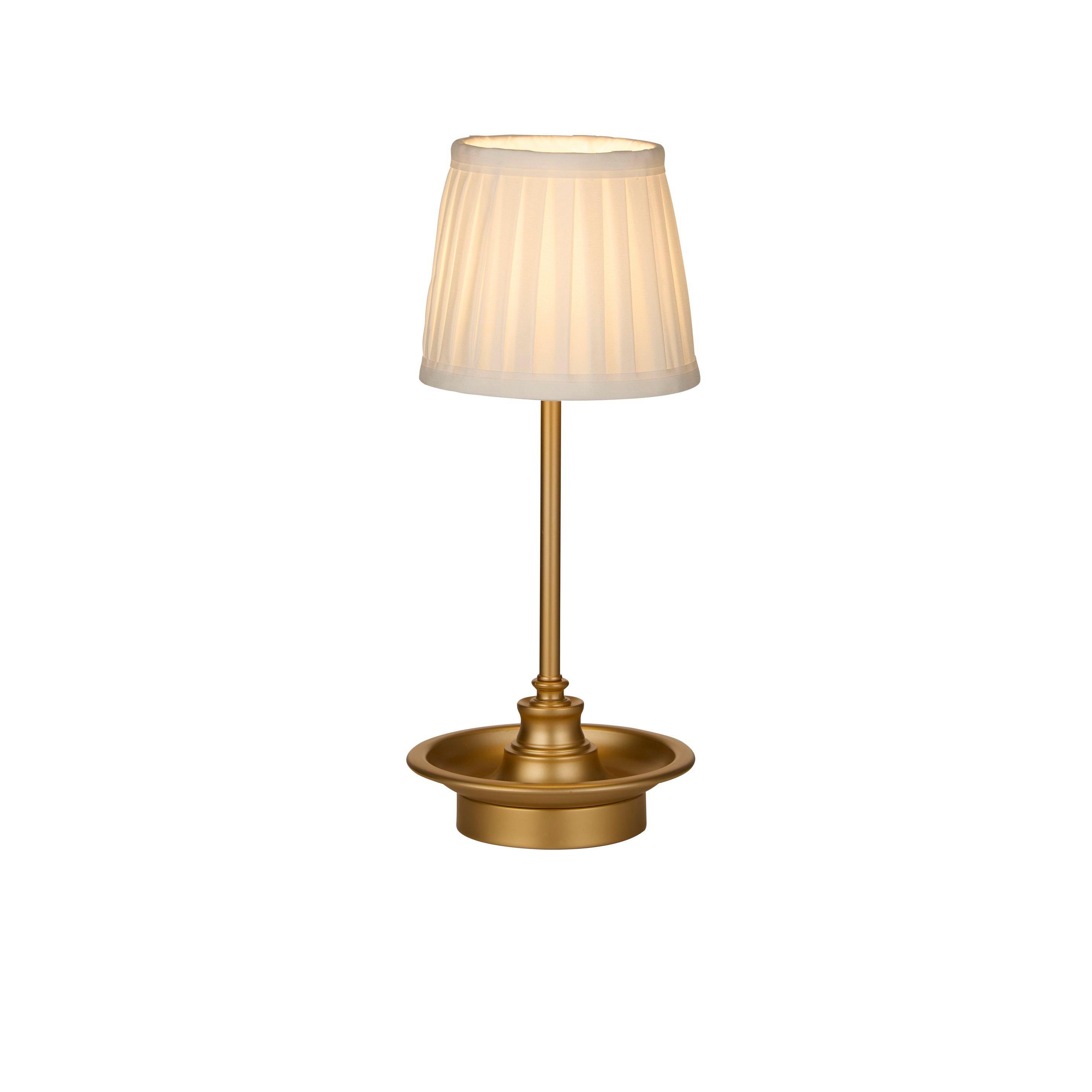 Lighting Collection  Simple Rechargeable Table Lamp - Champagne Gold