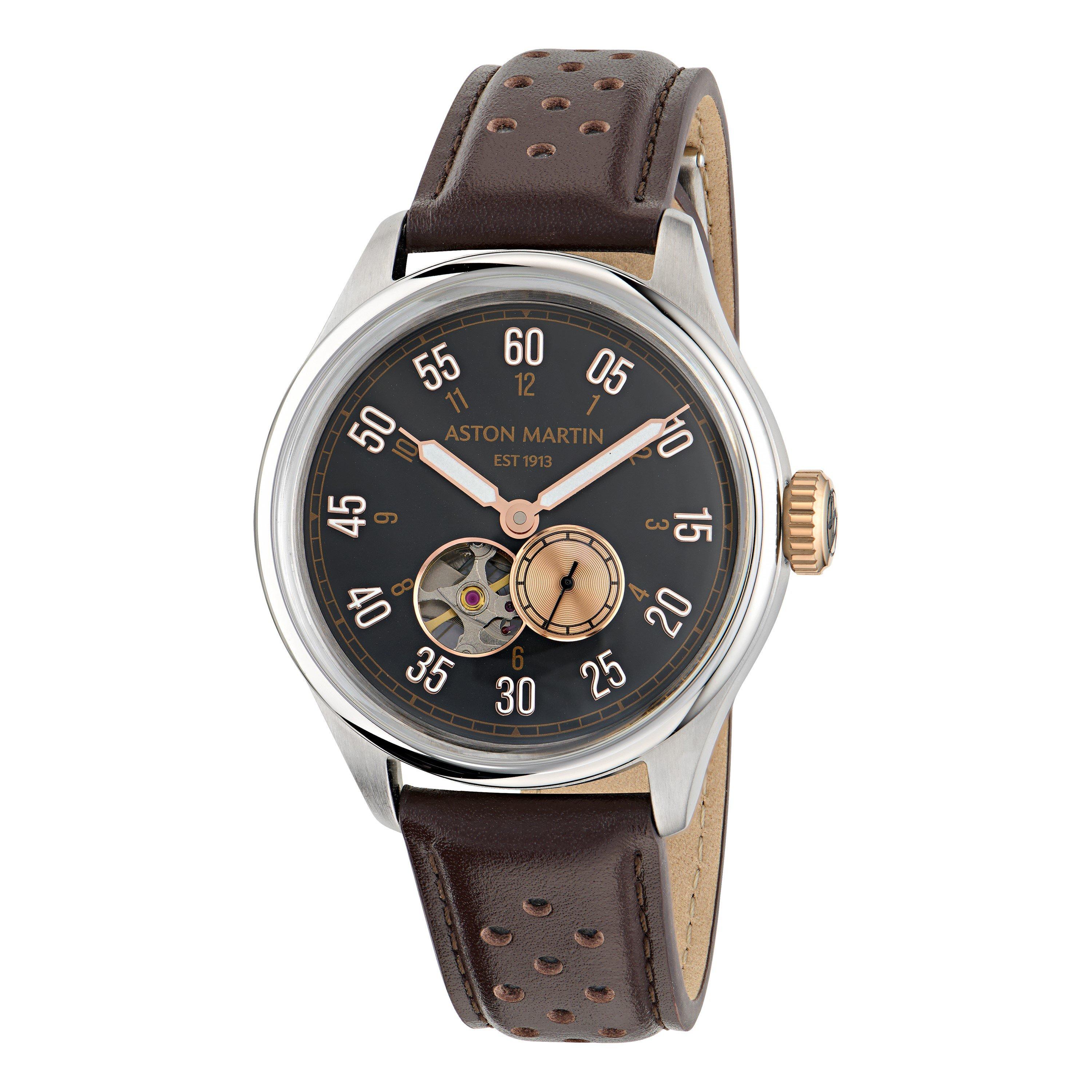 Black/Silver - Aston Martin - Men's AMR 1913 Automatic Auto Analogue Watch - 5