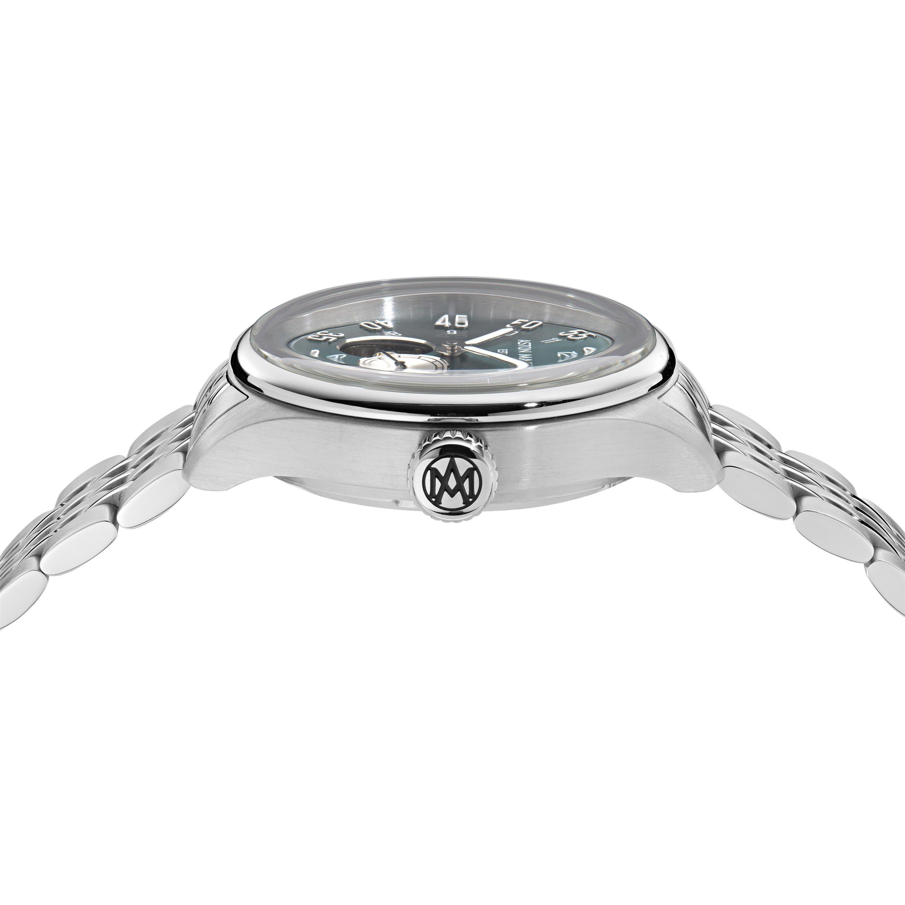 Verde/Plata - Aston Martin - Men's AMR 1913 Automatic Auto Analogue Watch - 3