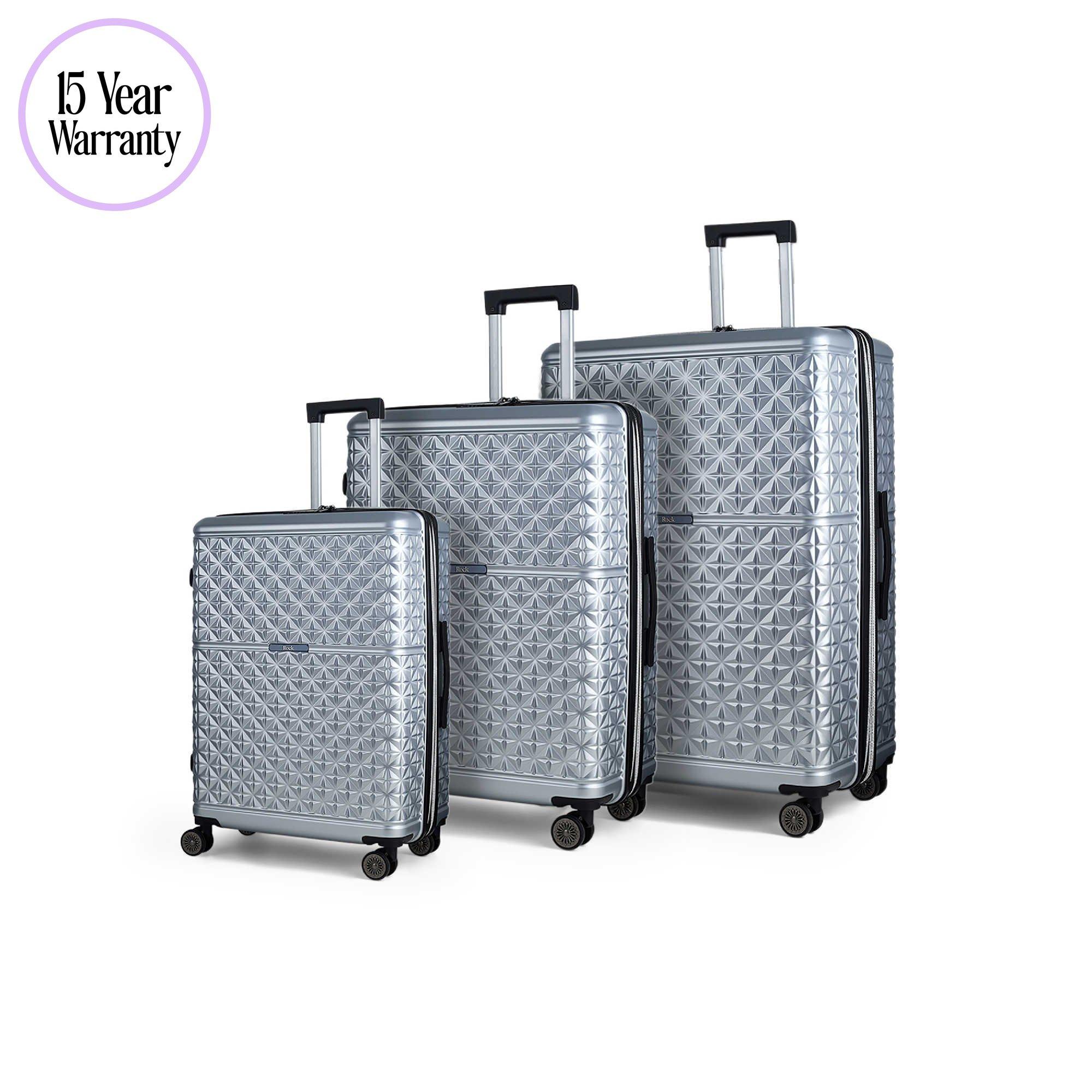 Rock  Maya Suitcases Silver - 3pc Set