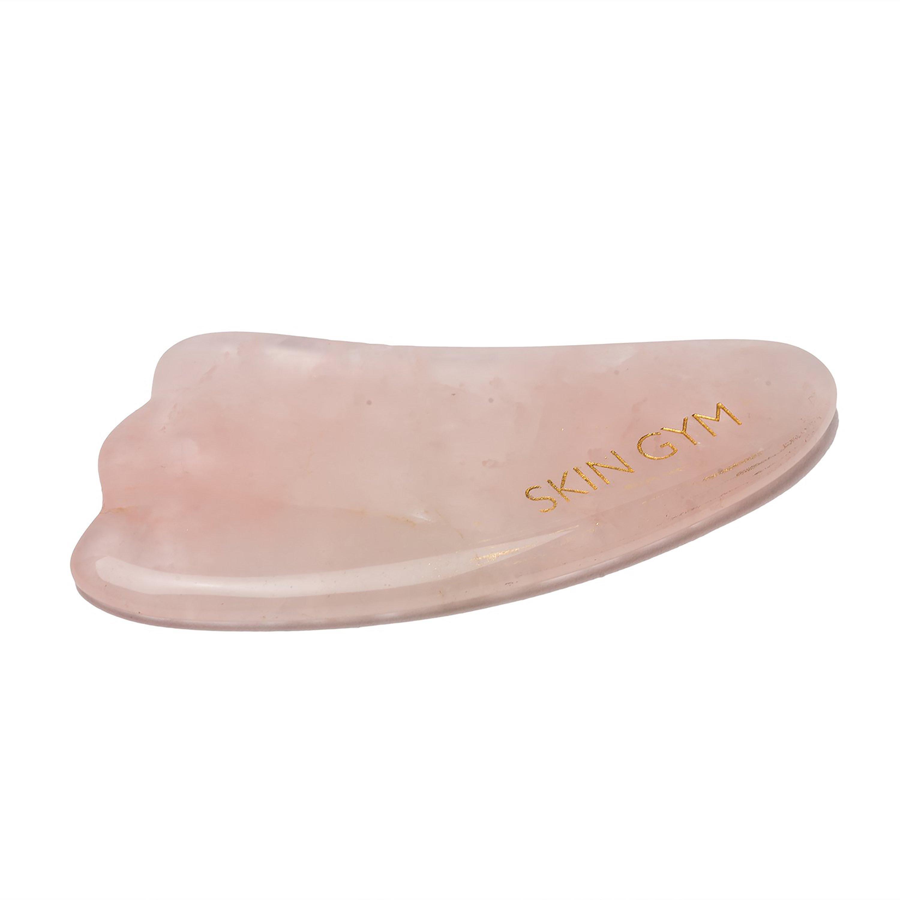 Pink - Skin Gym - Rose Quartz Gua Sha Crystal Sculpty Tool - 1