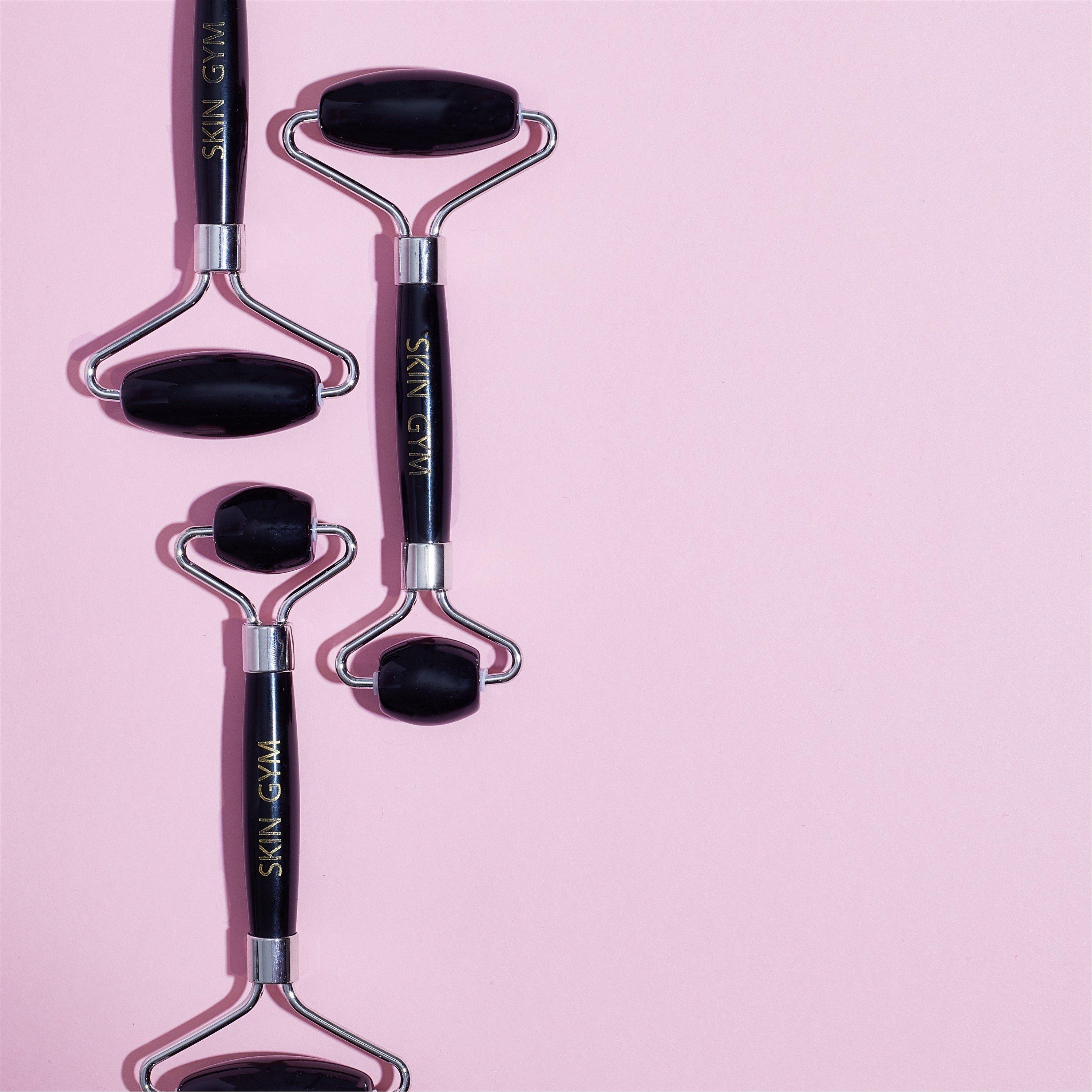 Black - Skin Gym - Black Obsidian Crystal Facial Roller - 2