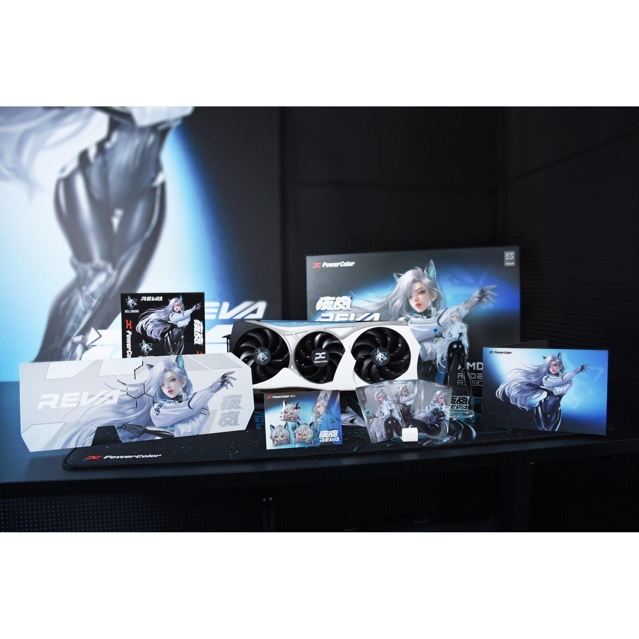Black - Powercolor - Radeon RX 9070 XT OC Hellhound Reva - 7