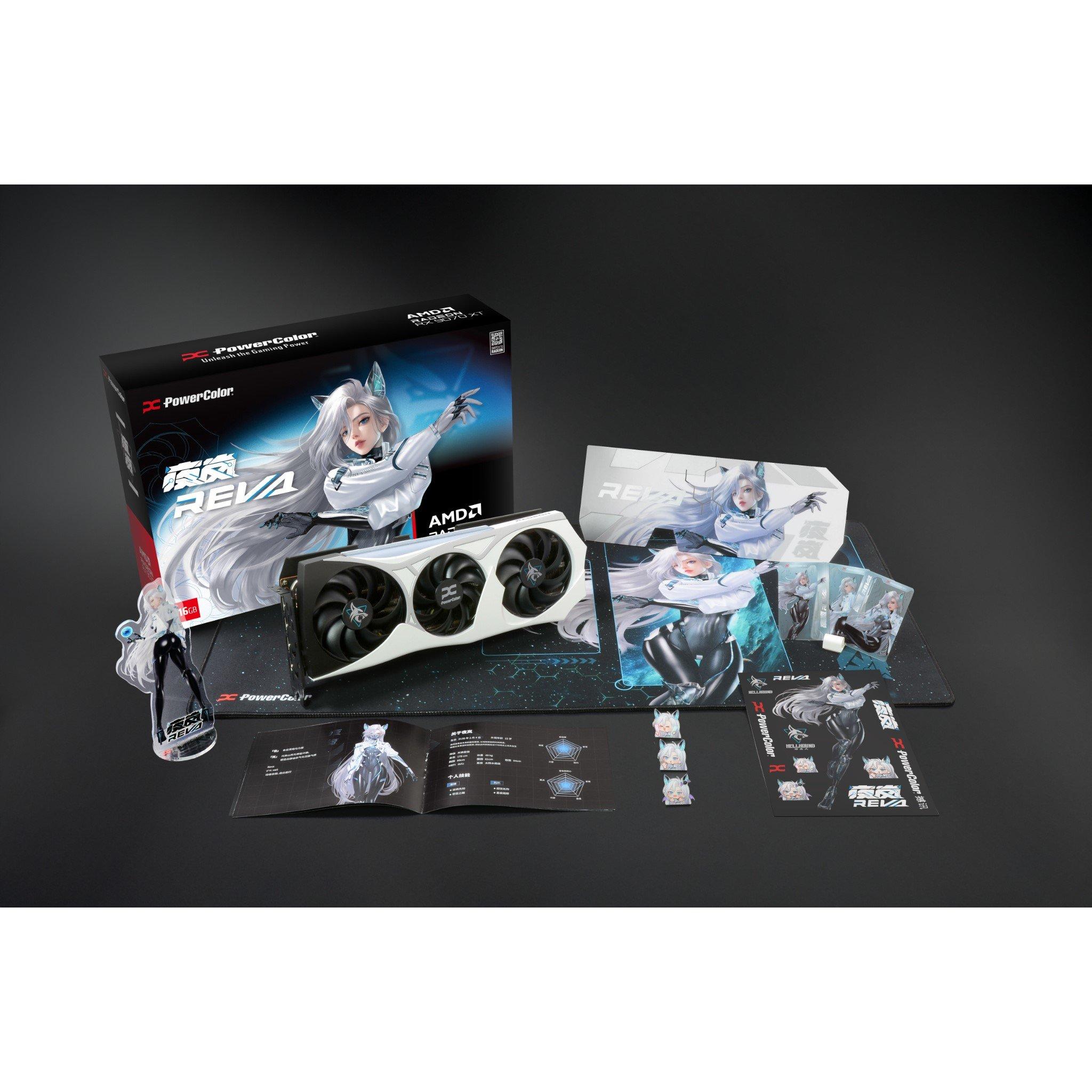 Black - Powercolor - Radeon RX 9070 XT OC Hellhound Reva - 9