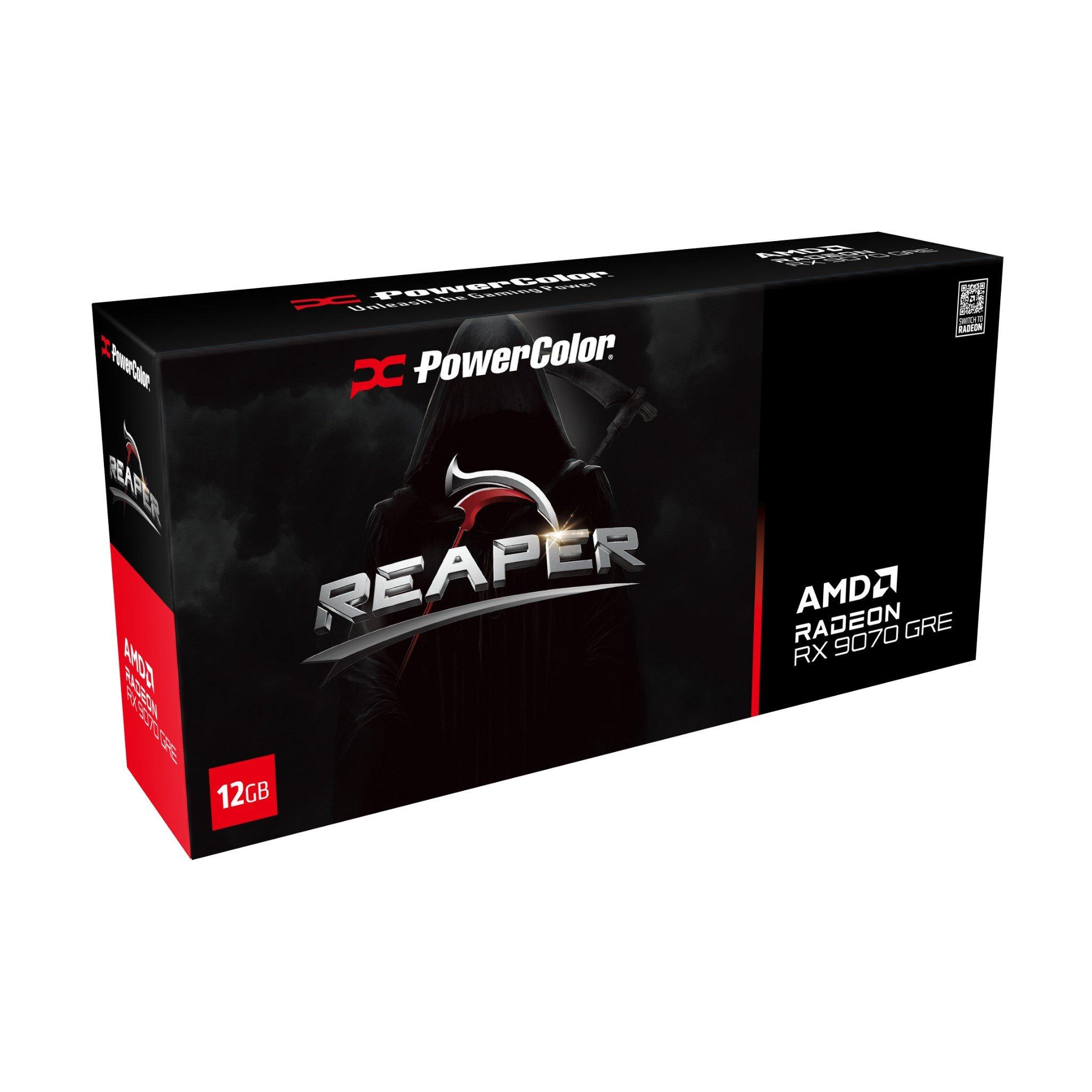 Black - Powercolor - Reaper AMD Radeon™ RX 9070 GRE 12GB GDDR6 RX9070GRE 12G-A - 7