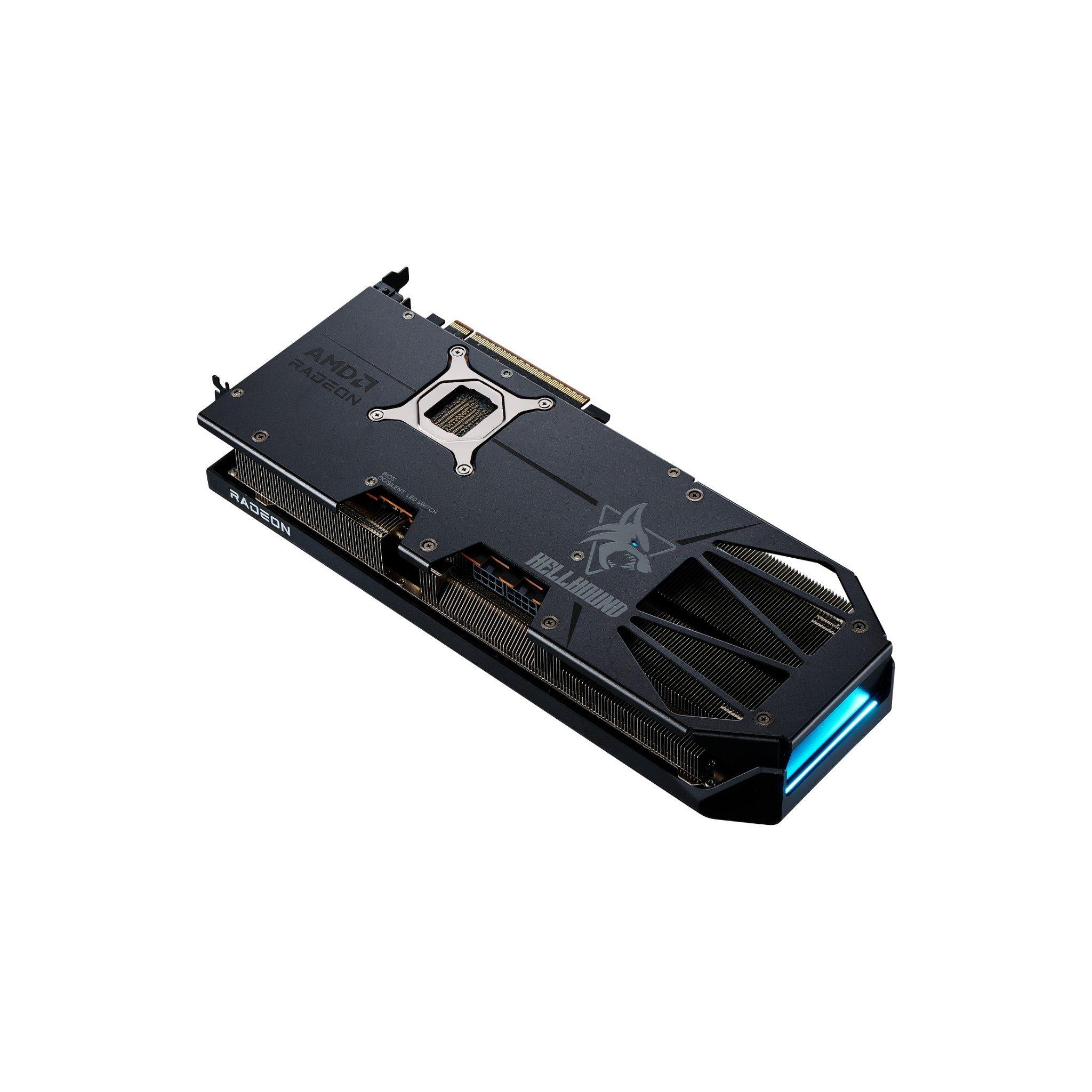 Black - Powercolor - Hellhound AMD Radeon™ RX 9070 GRE 12GB GDDR6 RX9070GRE 12G-L/OC - 7