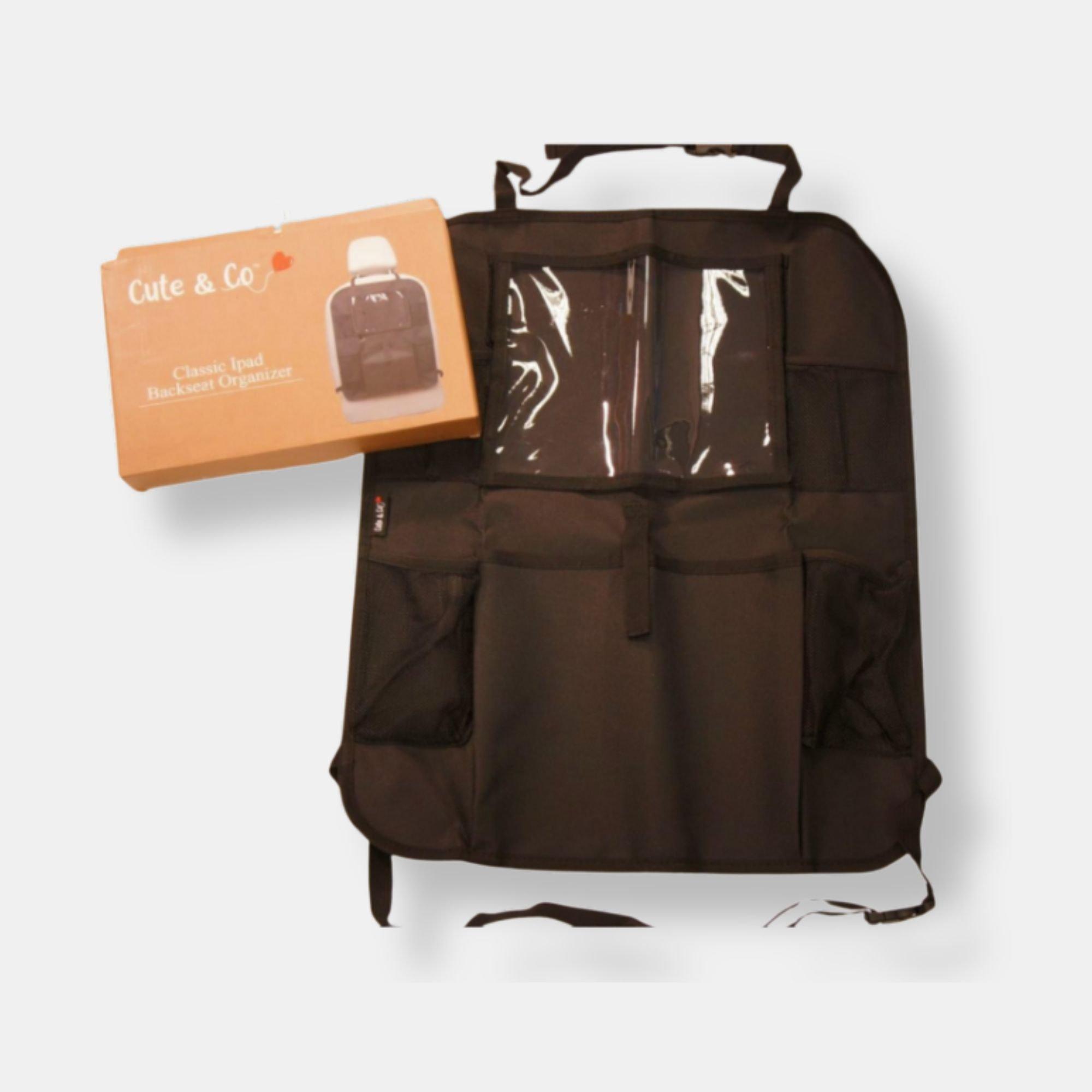 Black - Cute and Co - & Co Ipad/Tablet Car Backseat Organiser - 3