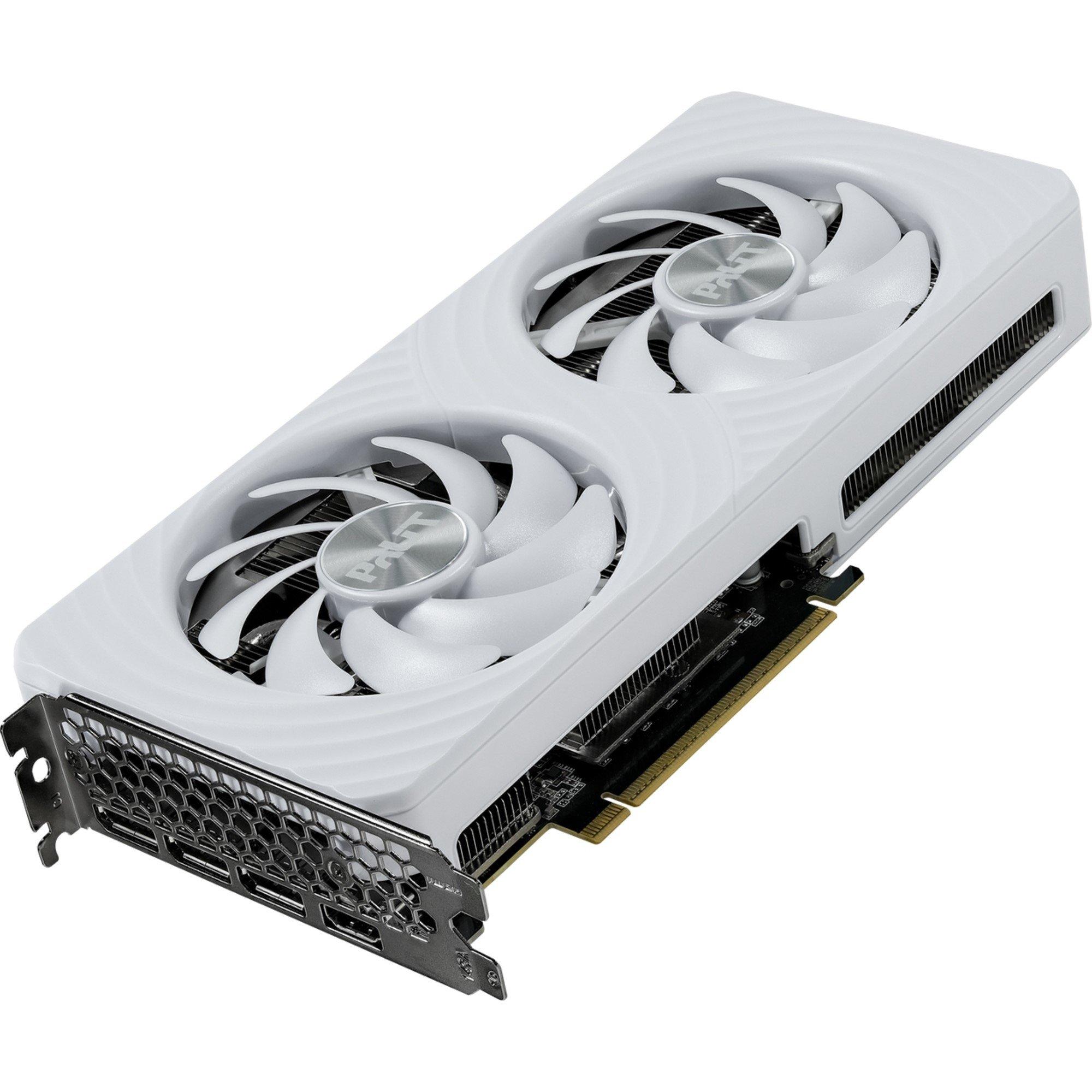 White - PALIT - NVIDIA GeForce RTX 5060 Ti White OC 8GB Blackwell Graphics Card - 2
