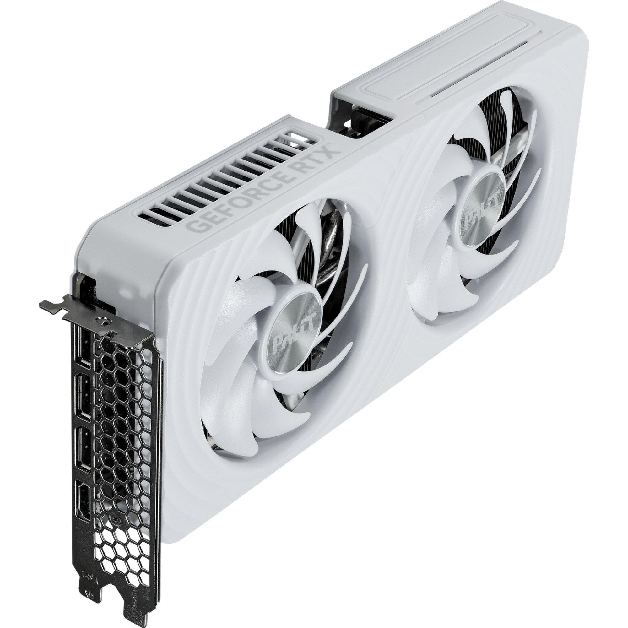 White - PALIT - NVIDIA GeForce RTX 5060 Ti White OC 8GB Blackwell Graphics Card - 4