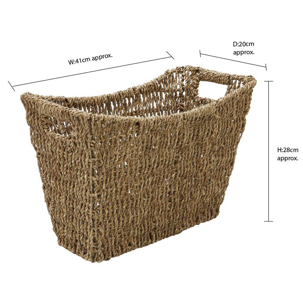 Natural - JVL - Seagrass Magazine Rack - 5