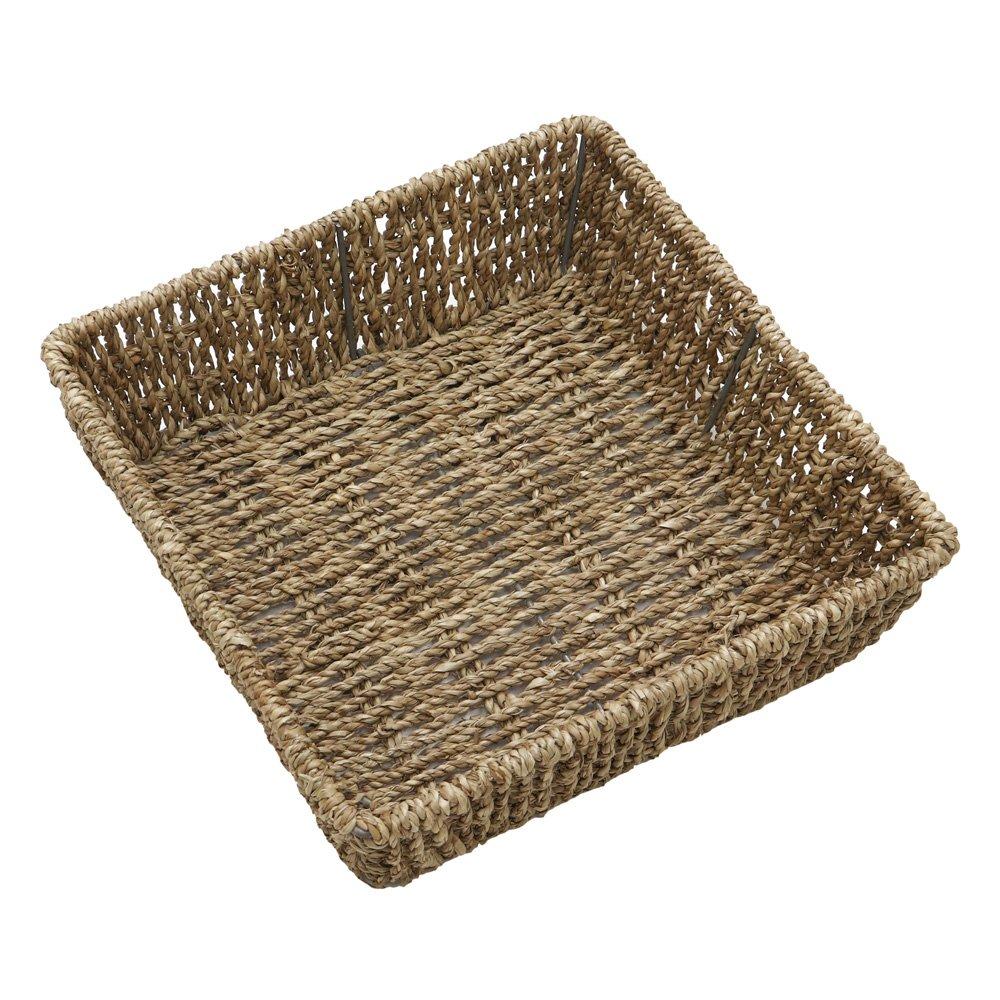 Natural - JVL - Seagrass Square Storage Tray Pack of 6 - 3