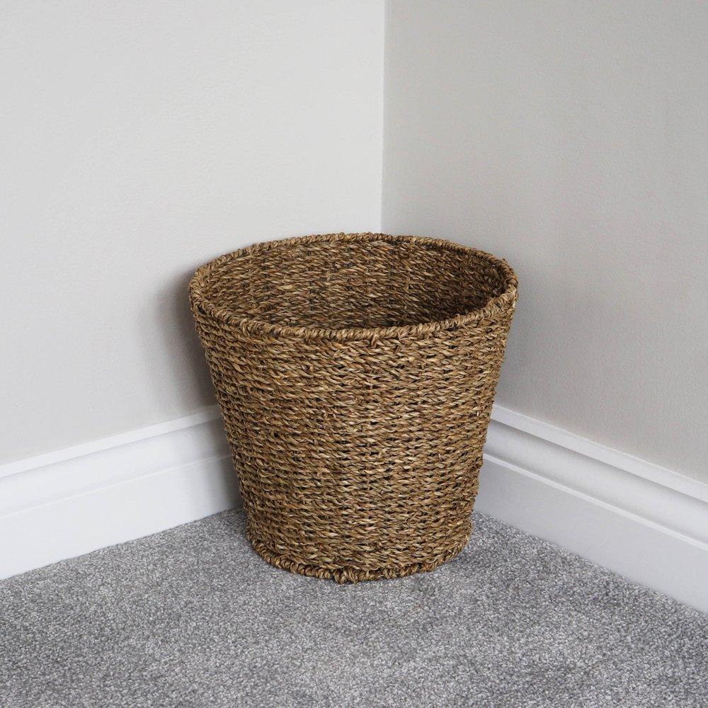 Natural - JVL - Seagrass Round Bin - 3