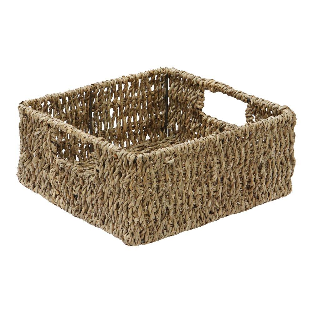 Natural - JVL - Seagrass Set of 3 Square Storage Baskets - 3