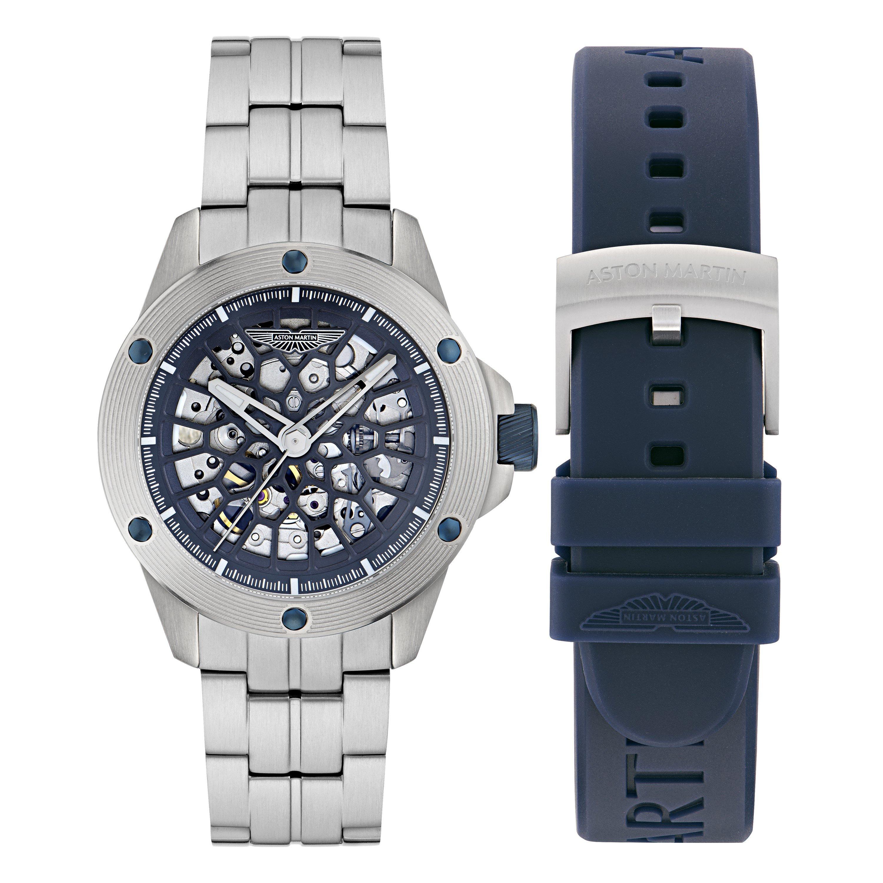 Blue/Silver - Aston Martin - Automatic watch box set Sn62 - 1