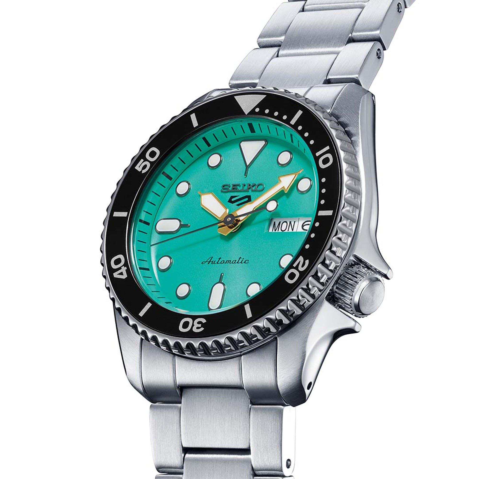 Teal/Silver - Seiko - Men's Sports Auto Analogue Watches - 2