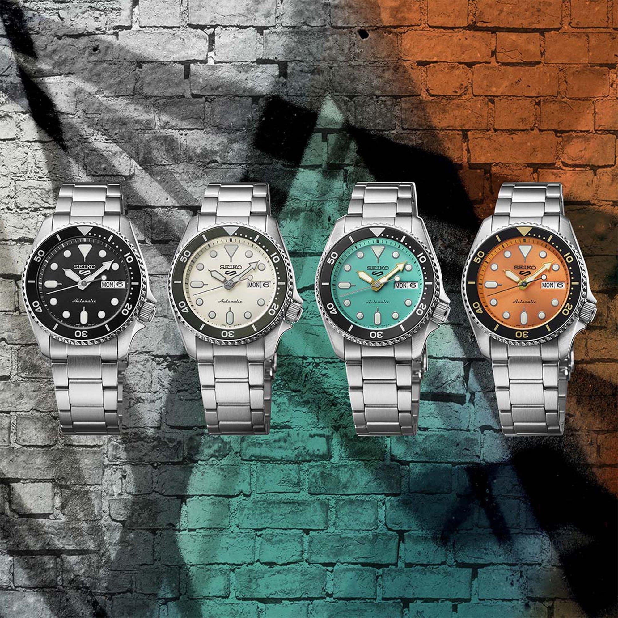 Teal/Silver - Seiko - Men's Sports Auto Analogue Watches - 6