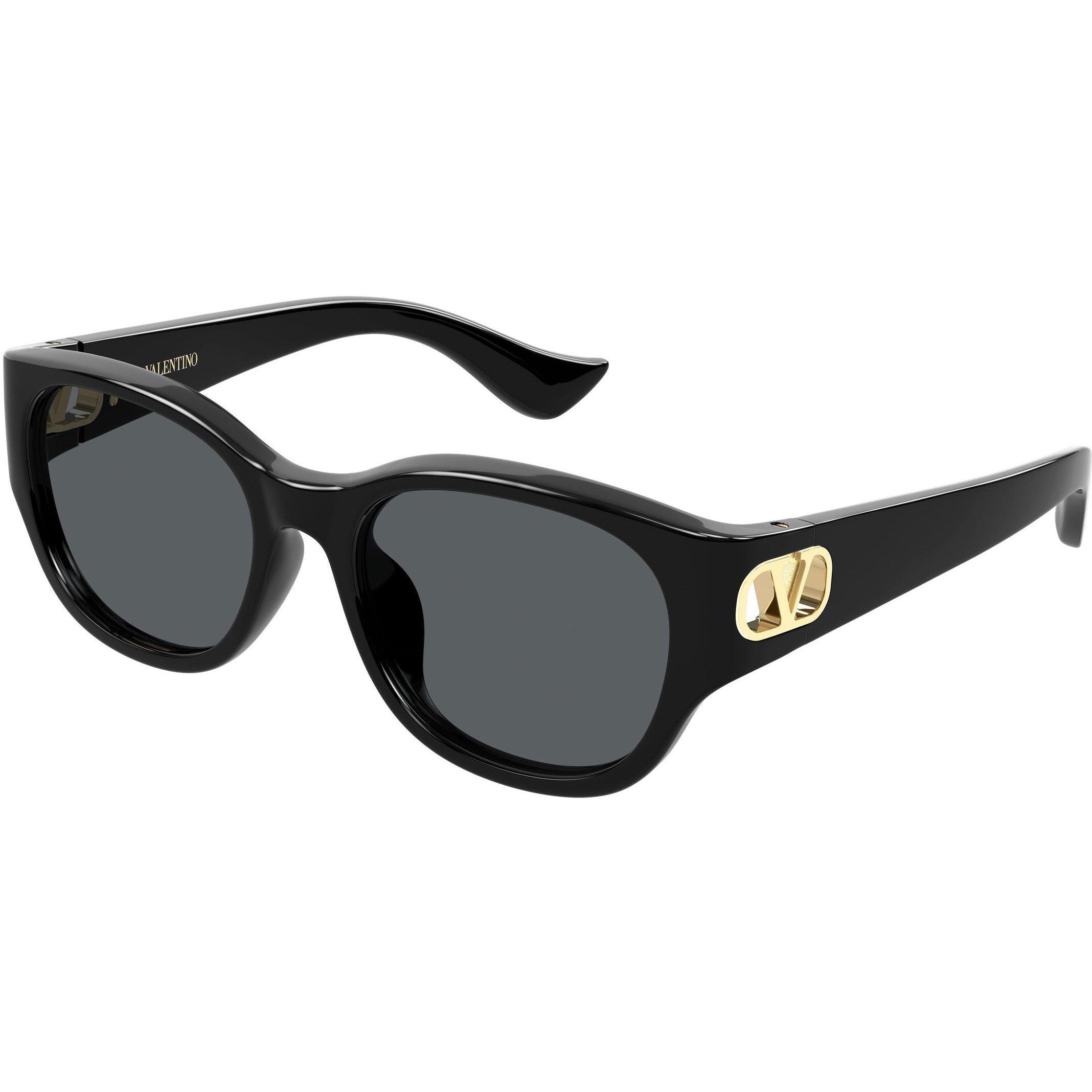Valentino Women's VG0039SK Oval Sunglasses - Black/Grey