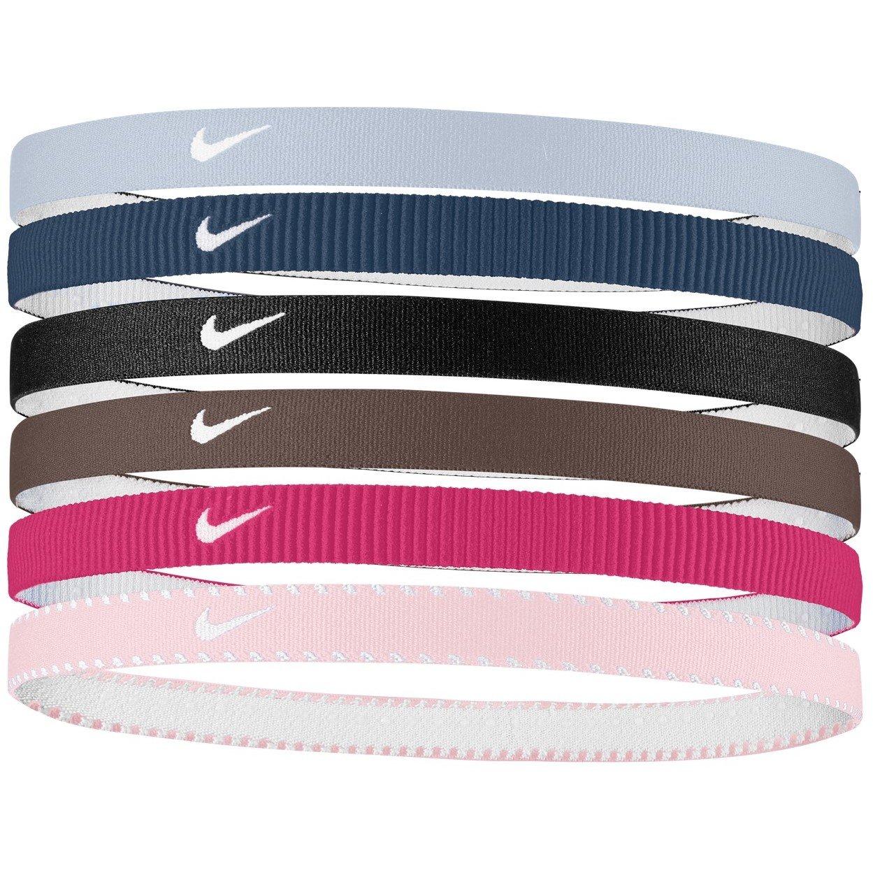 Nike  Kids Flex Kids Headbands (6 Pack) - Ghost/Navy - Junior