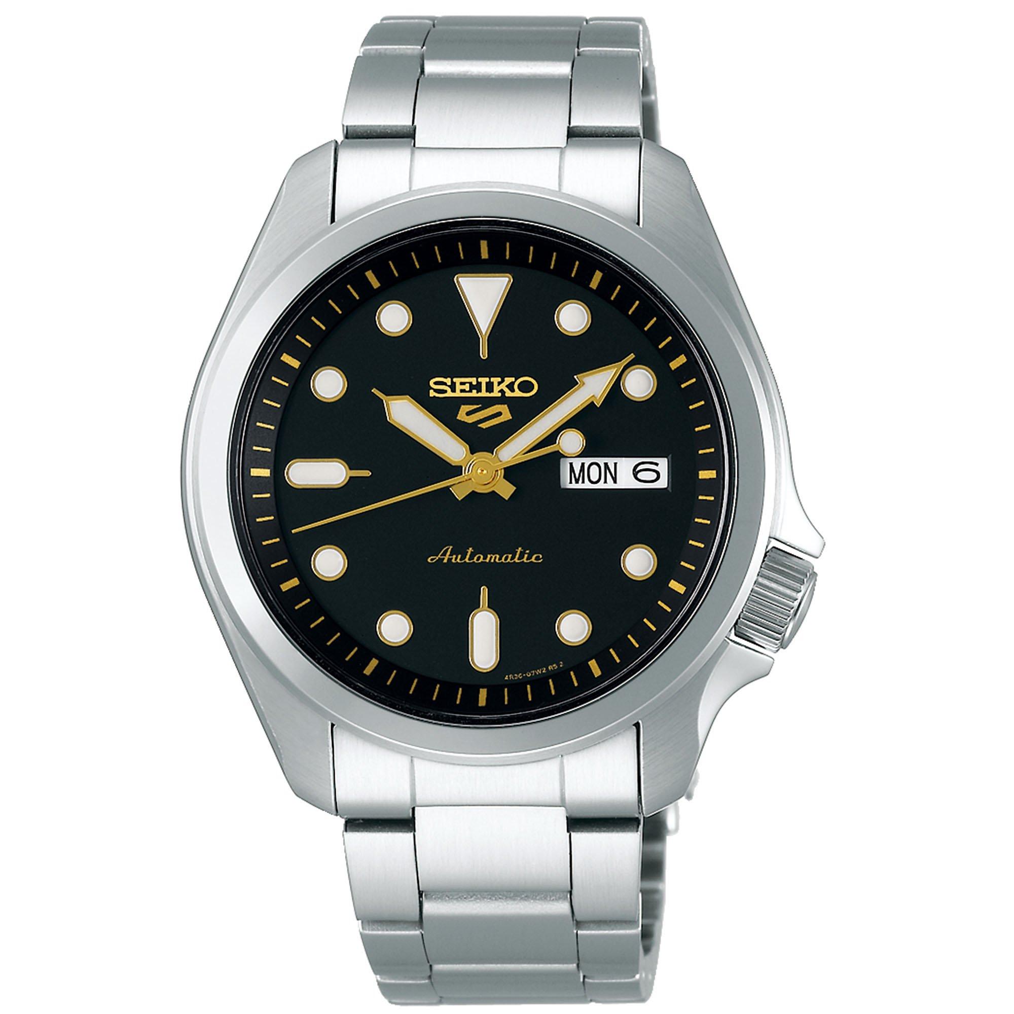 Black/Silver - Seiko - Men's 5 Sport Automatic Analogue Watch - 1