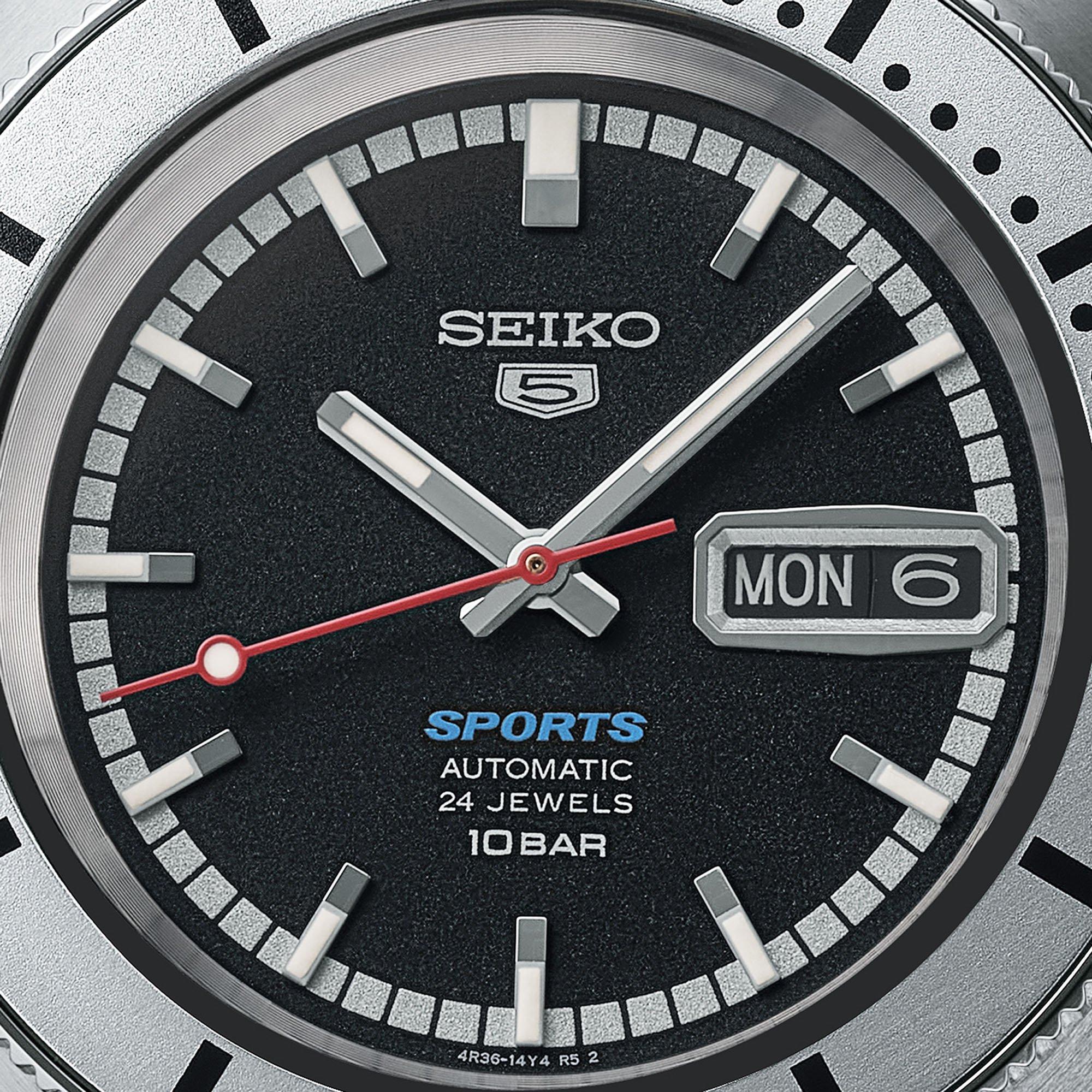 Black/Silver - Seiko - 5 Sports 1968 Recreation Watch - 6