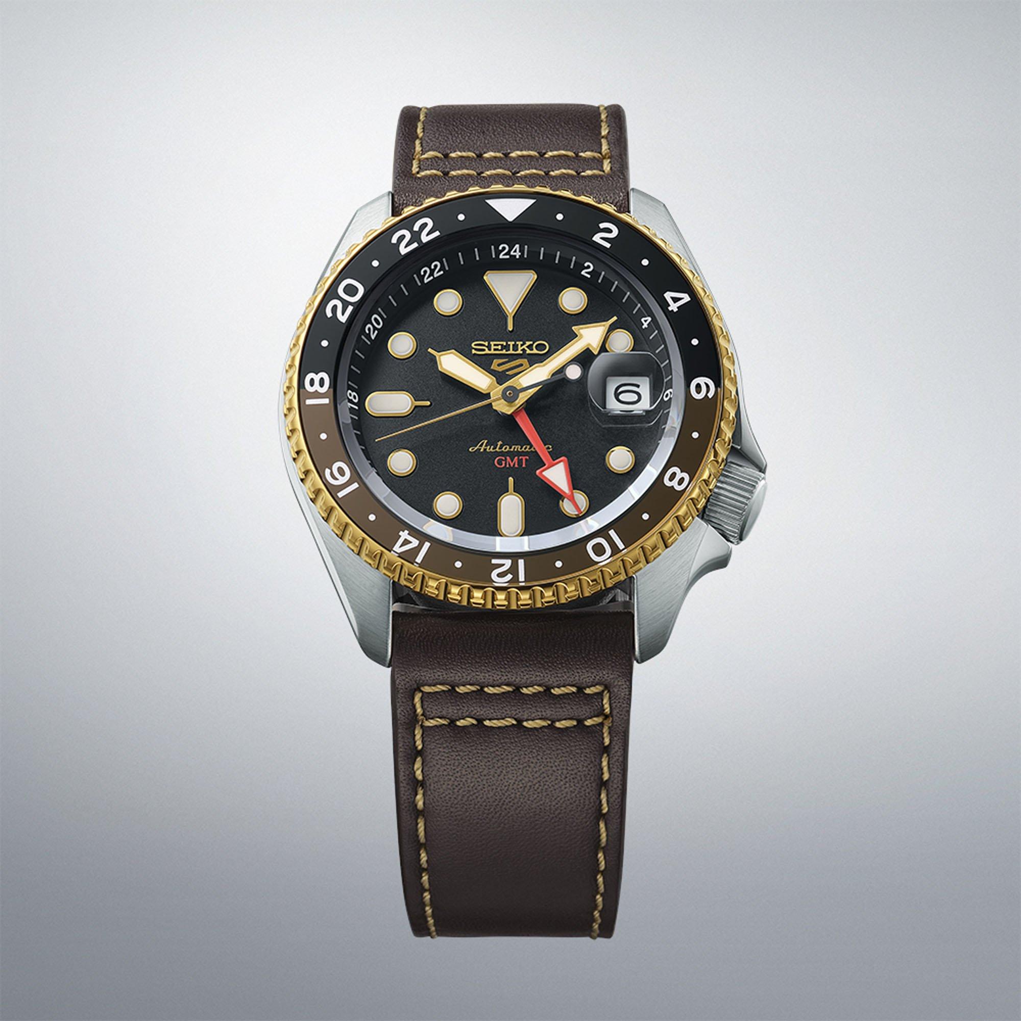 Black/Silver - Seiko - Men's 5 Sports SKX GMT Bi-Colour Analogue Watch - 2