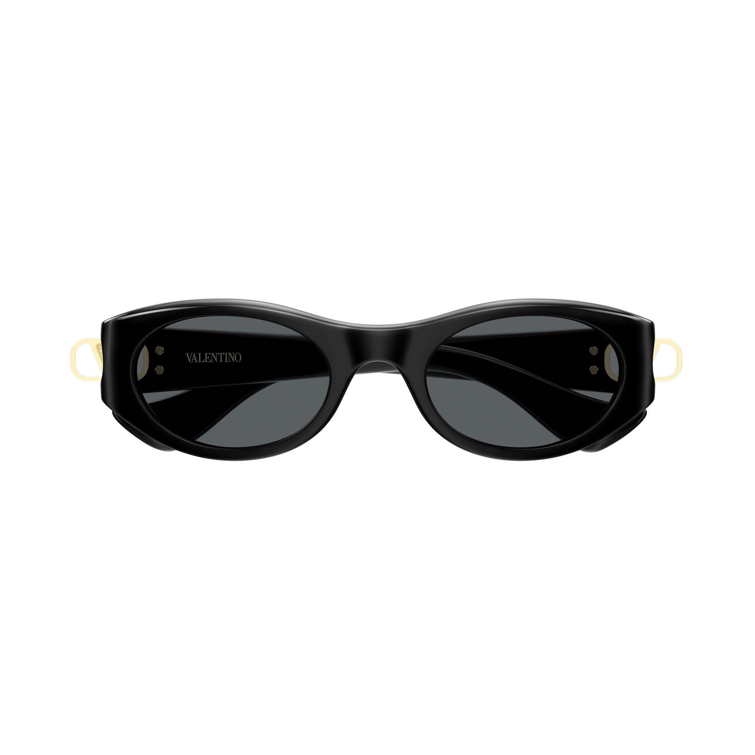 Black/Grey - Valentino - Valentino VG0010S Womens Oval Sunglasses - 3