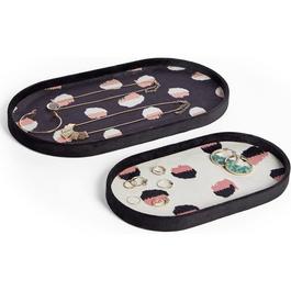 Beautify BTFY Vanity Trays Set of 2 - Velvet Jewellery Tray
