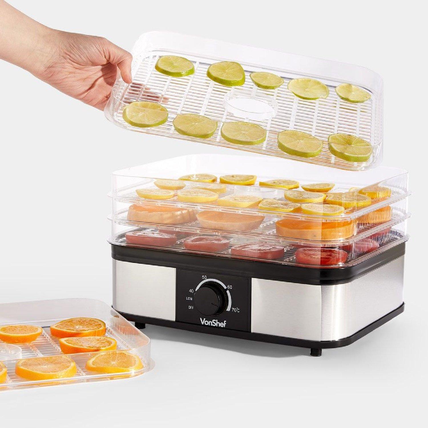 Silver - VonShef - VonShef - 5 Tray Dehydrator - 2