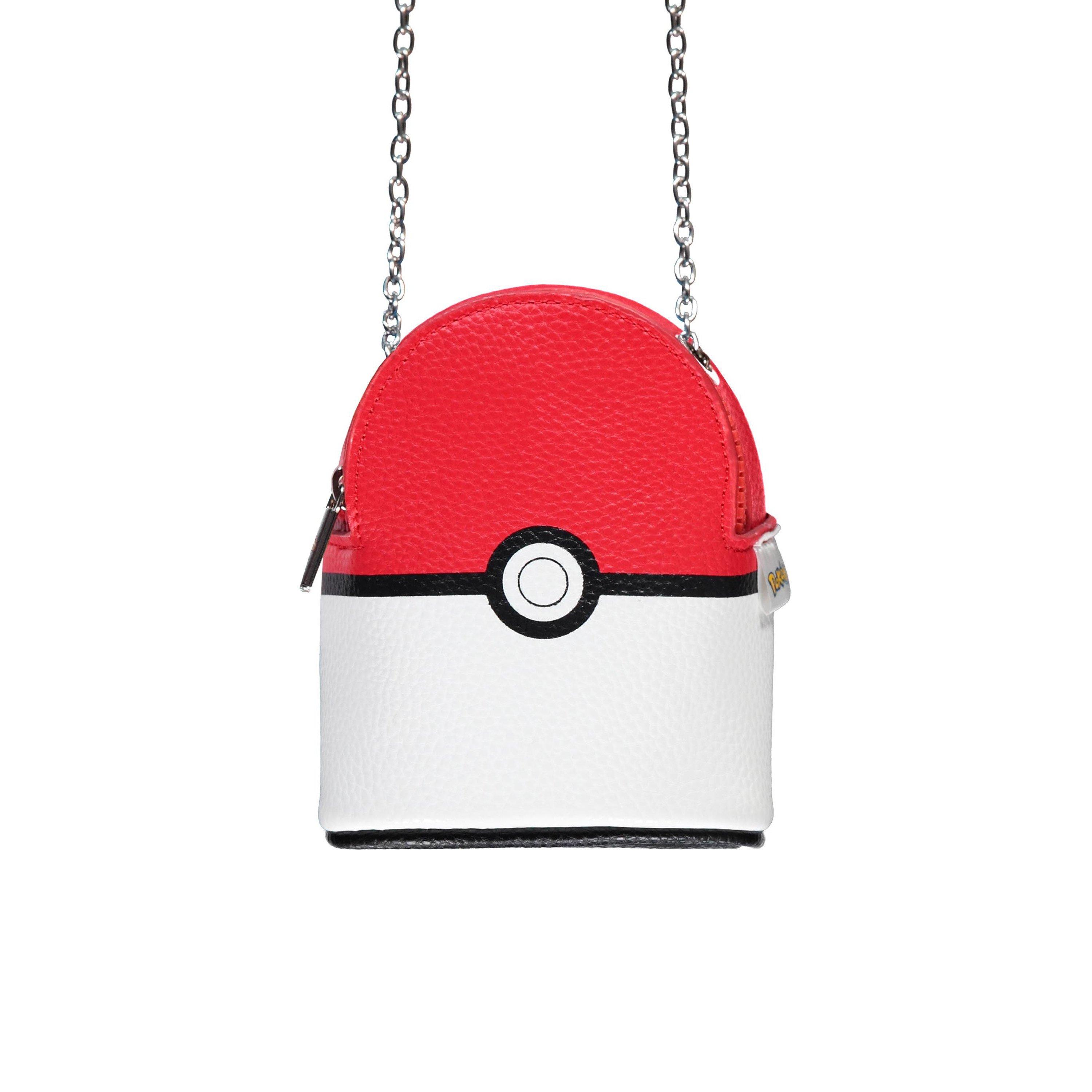 Character  Novelty Embroidered Zip Cross Body Mini Bag - Pokeball