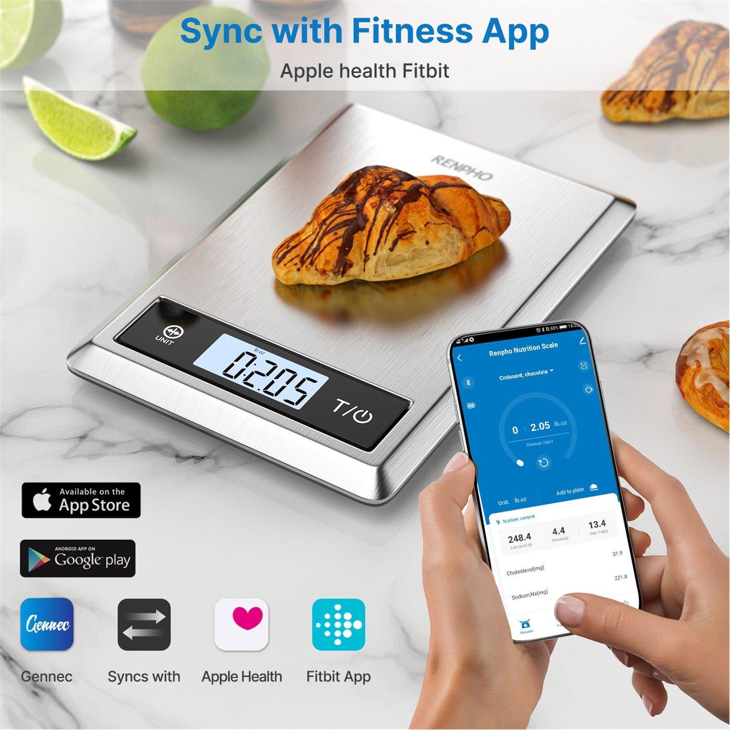 Grey - Renpho - RENPHO Calibra 1 Smart Nutritional Scale - 3