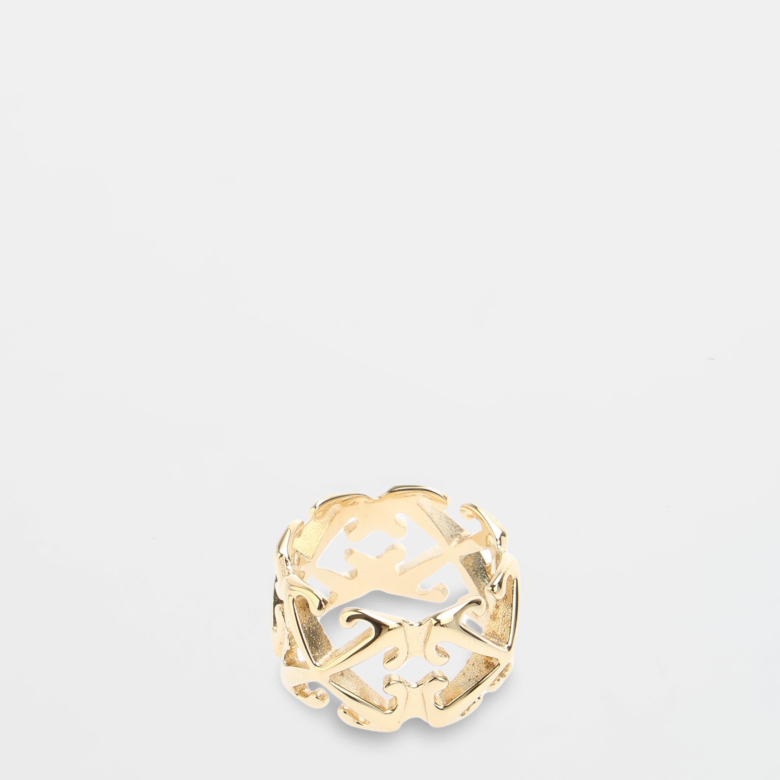 Gold  No Color - Off White - Off Arrow Ring Ld99 - 2