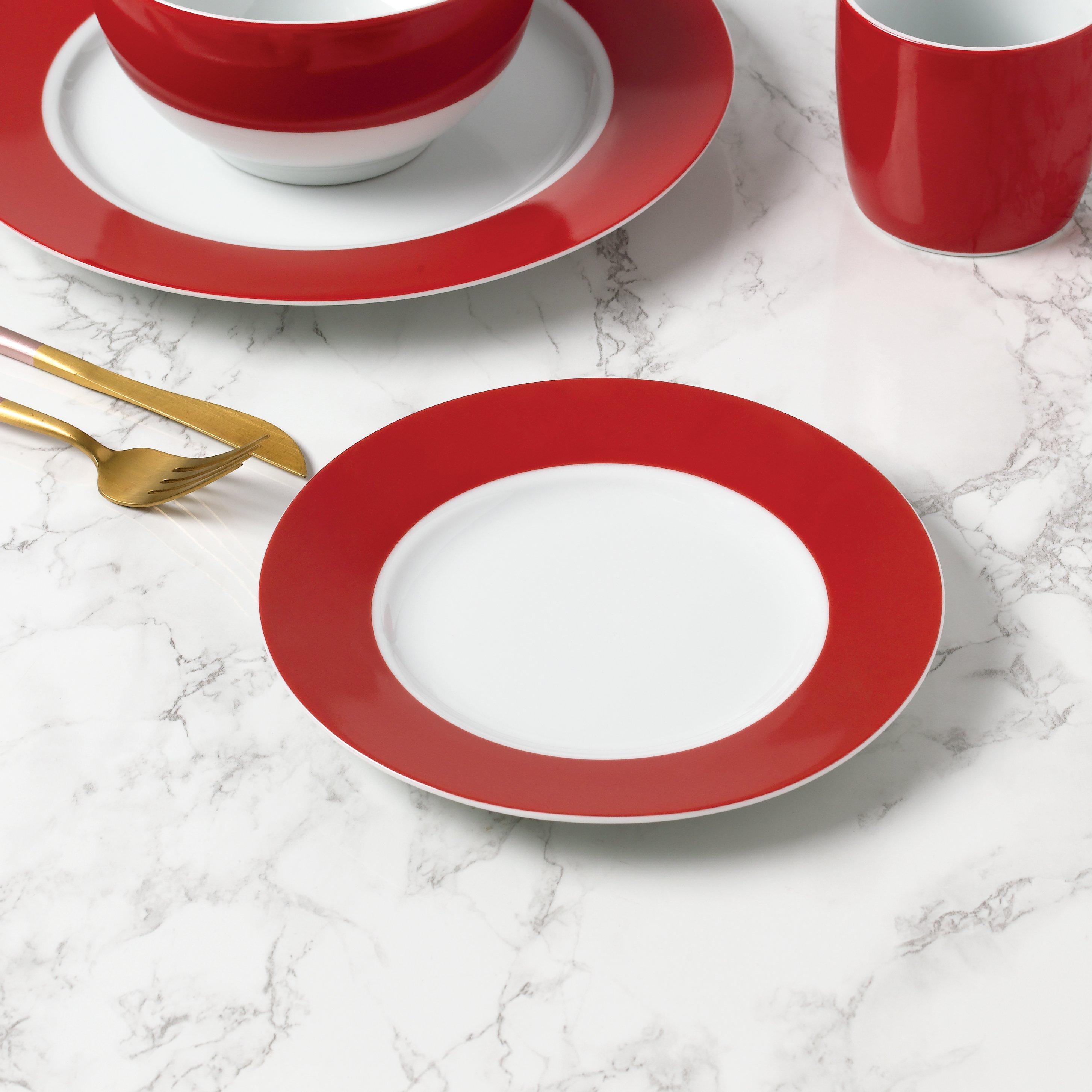 Multi - Waterside - 24pc COLOUR BAND DINNER SET - 3