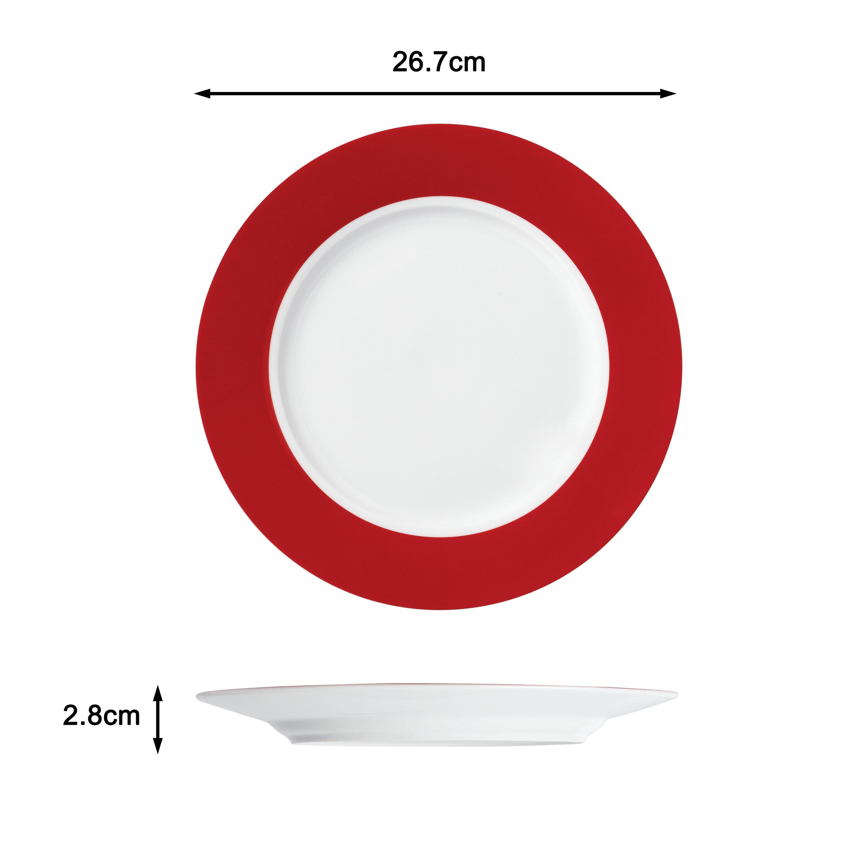 Multi - Waterside - 24pc COLOUR BAND DINNER SET - 4