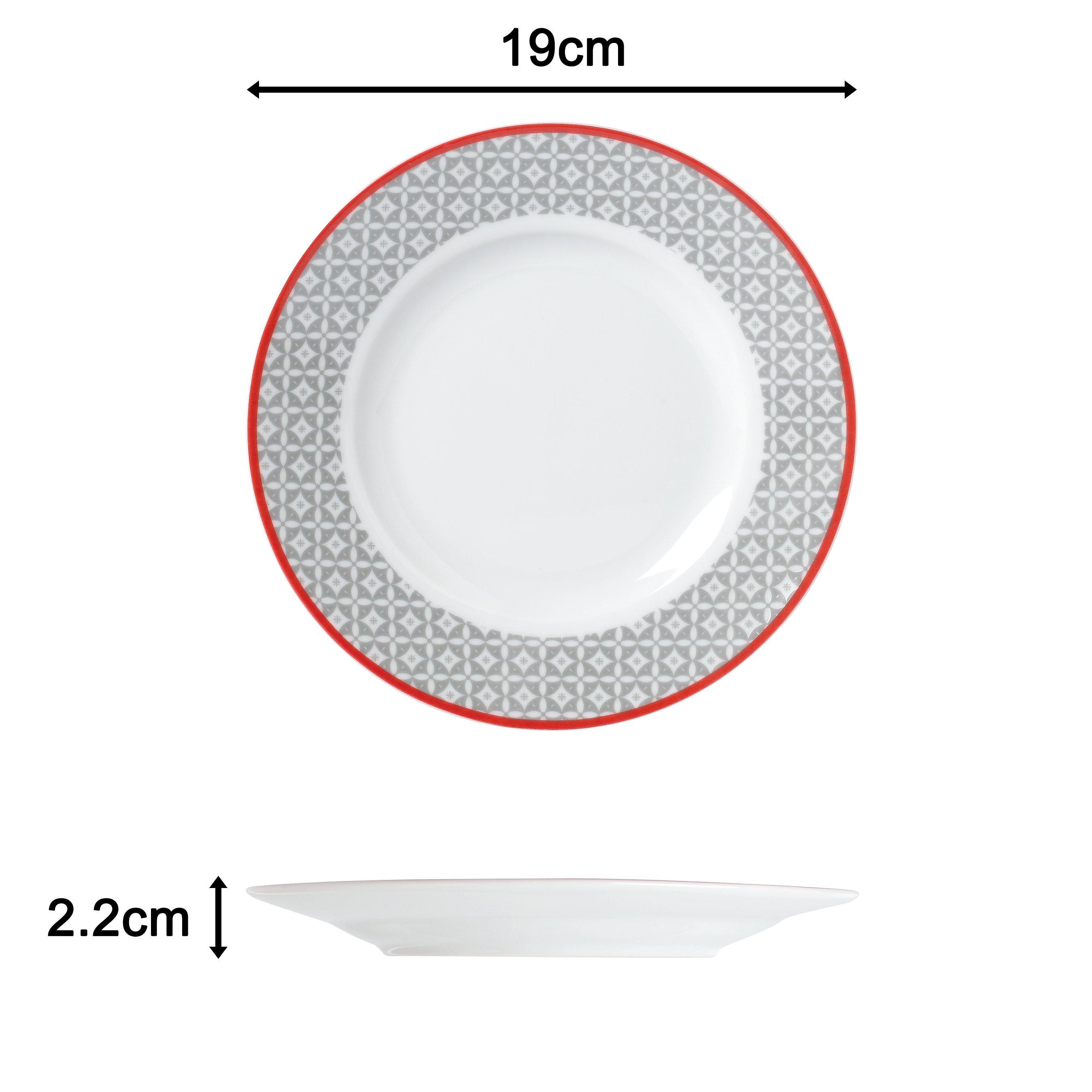 Grey & White - Waterside - 24PC Graphite Grey Dinner Set - 5